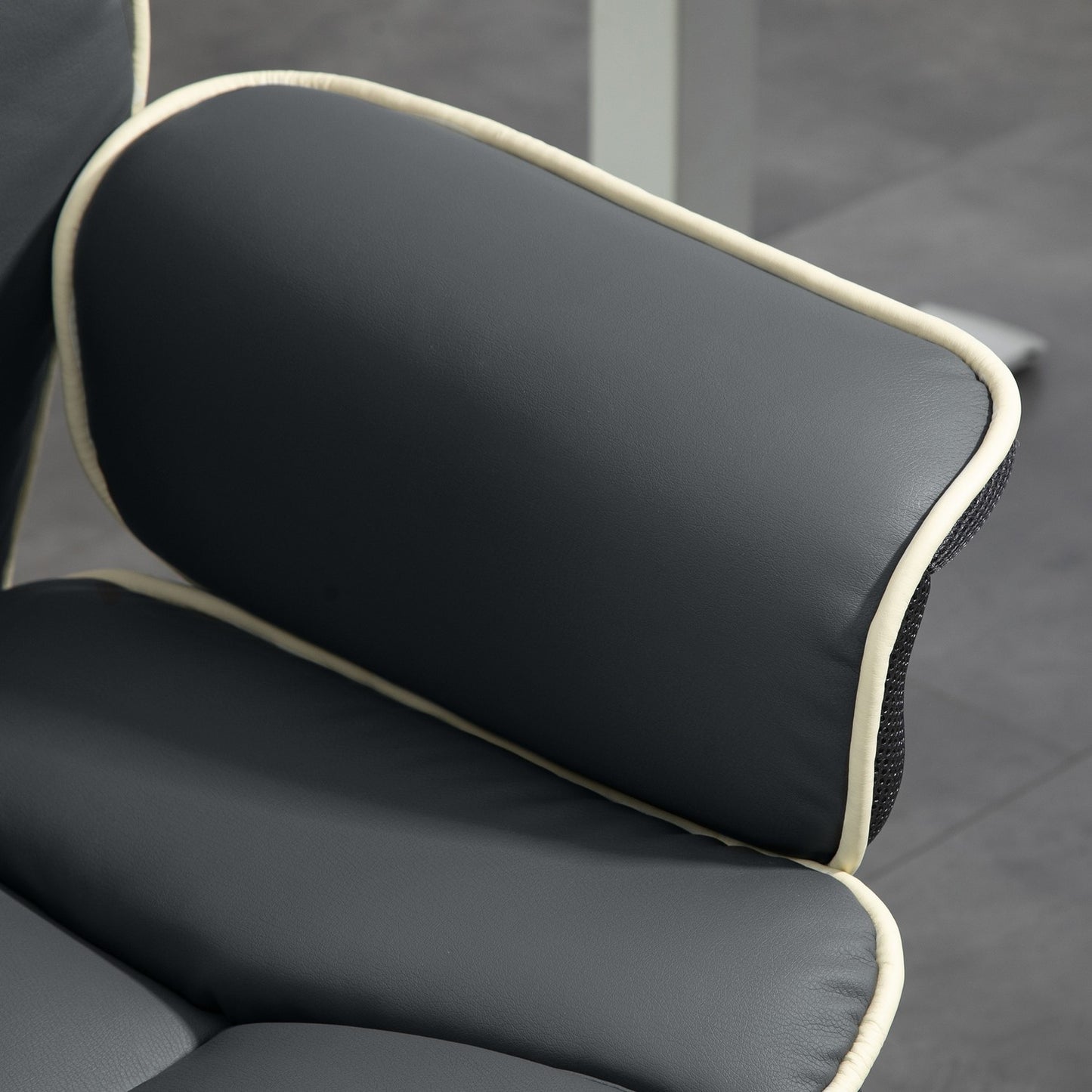 Ergonomic reclining office chair, artificial leather, adjustable