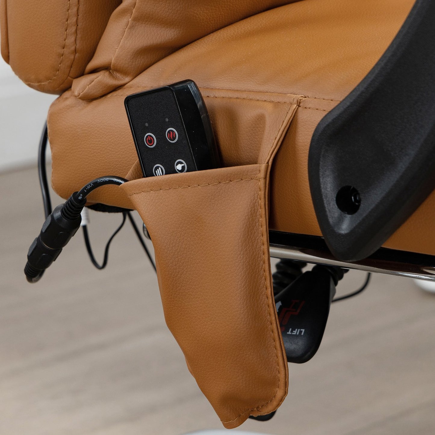 Office chair with massage, lumbar heating, 120 kg capacity