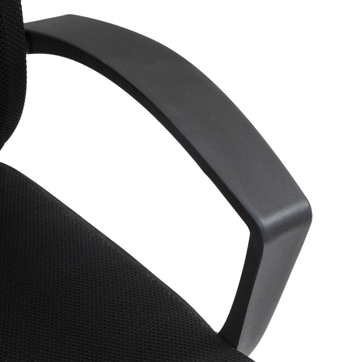 Black swivel office chair with tilt, 120 kg capacity