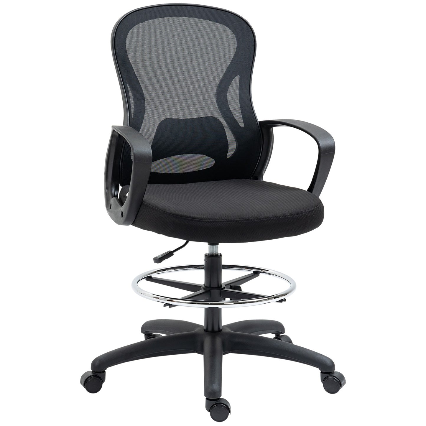 Ergonomic adjustable office chair - black, supports 120 kg