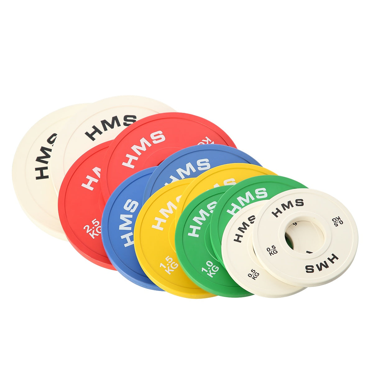 Olympic Weight Plates Set, 0.5–2.5 kg, 5 Pairs
