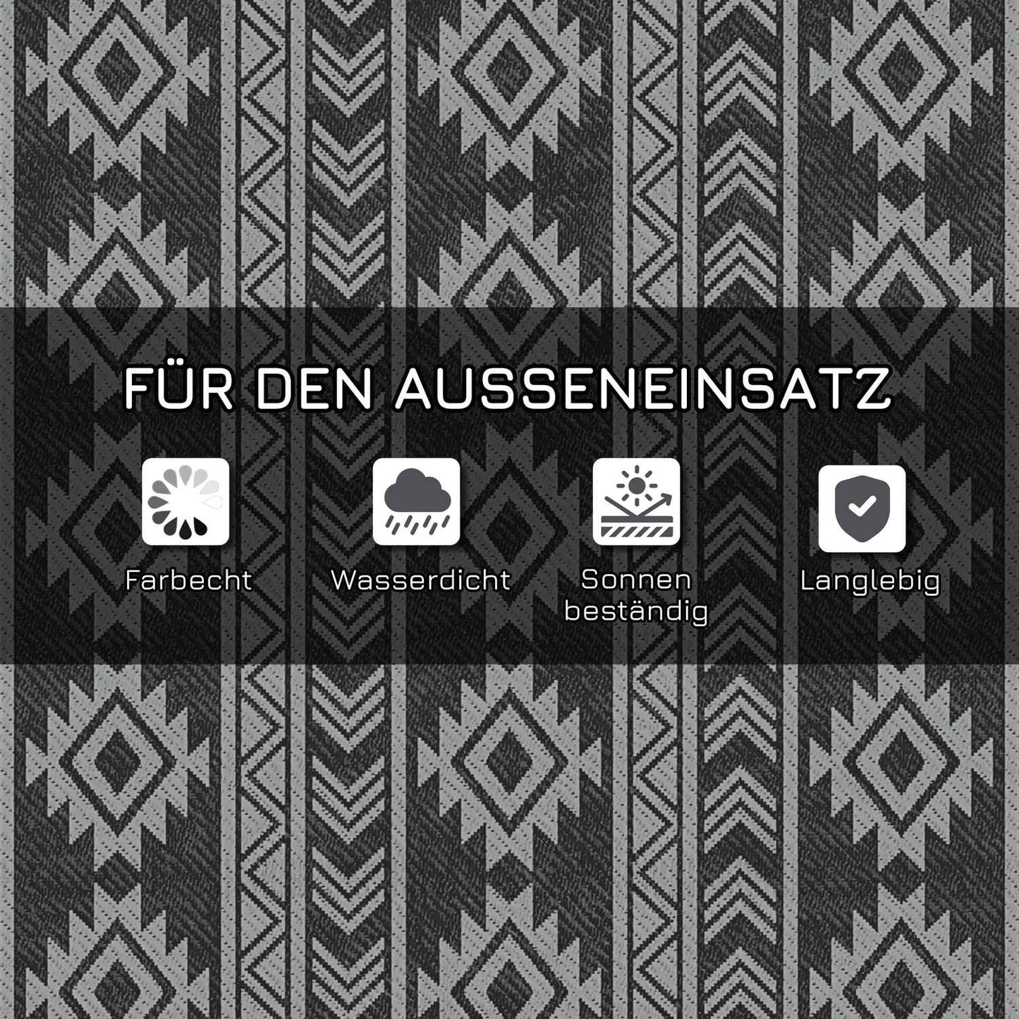Waterproof outdoor plastic mat - Double-sided, 182x274cm