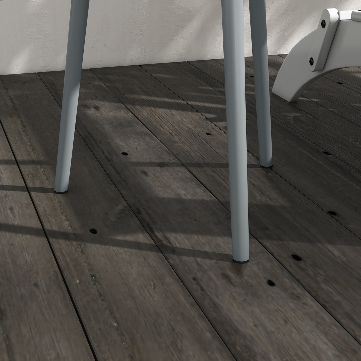 Outdoor Steel Side Table, Round, Grey, Ø40 x 50H cm