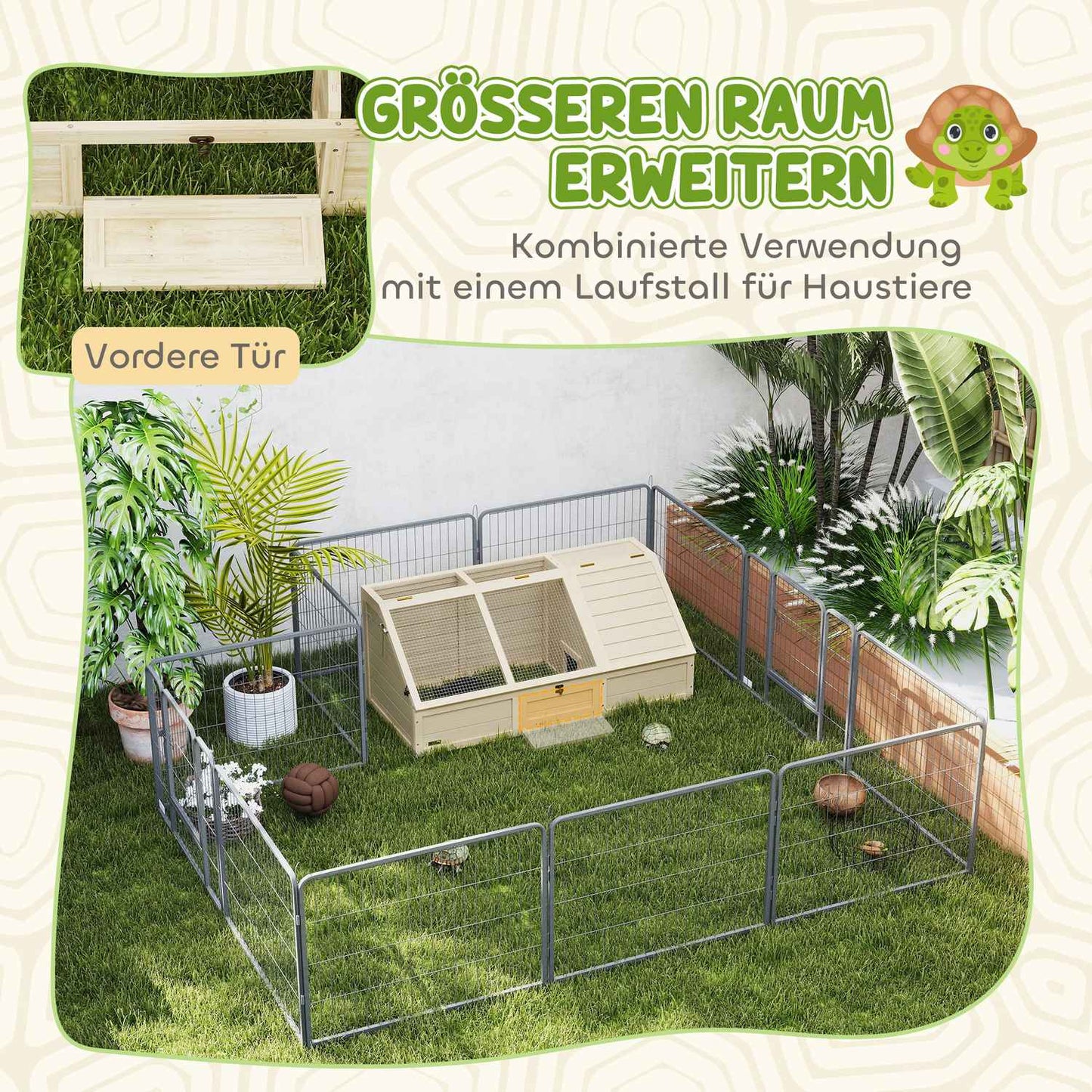 Outdoor Tortoise Enclosure, Open-Base Design