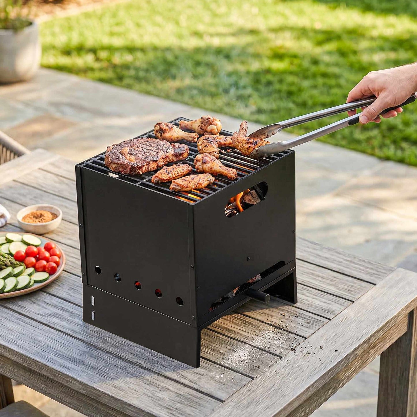 Outdoor Wood-Fired Pizza Oven, 3-in-1 with Stone & Peel