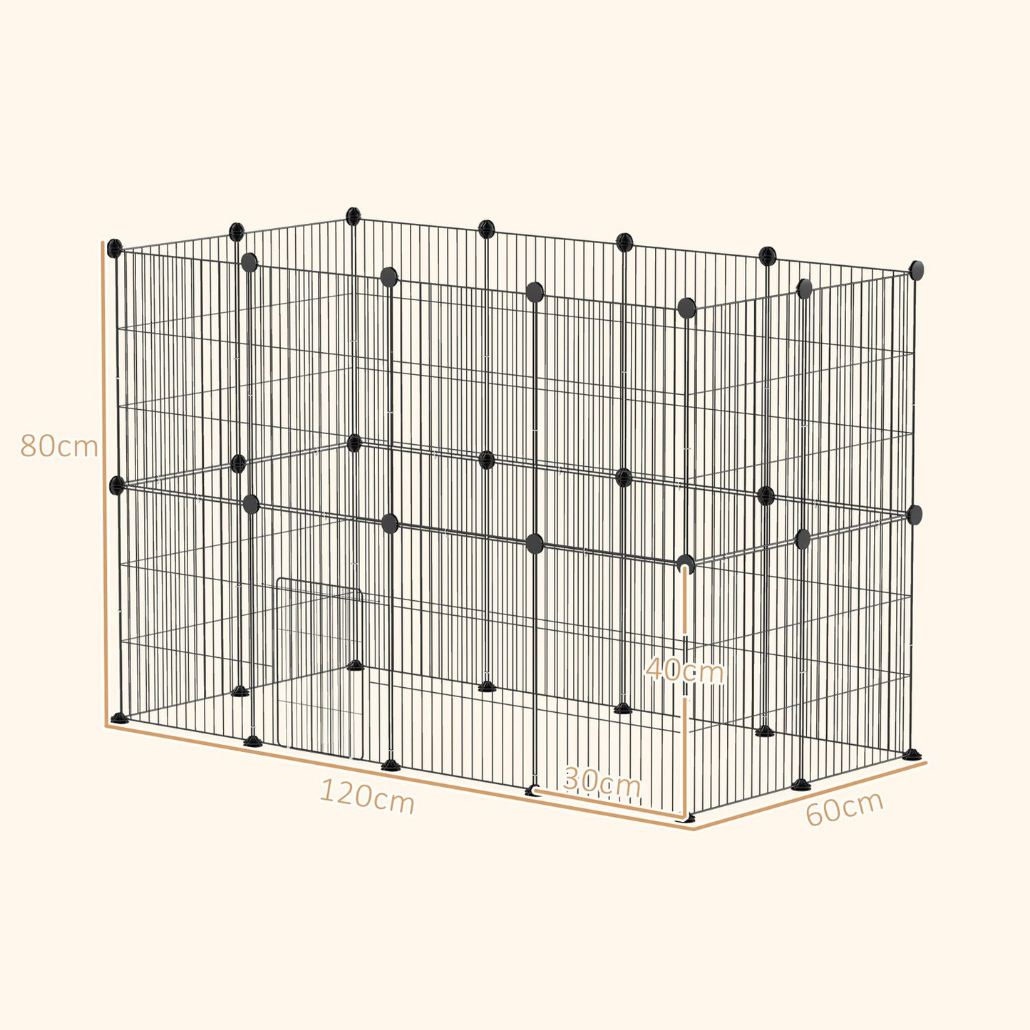 Wire mesh for rabbits and guinea pigs, indoors/outdoors