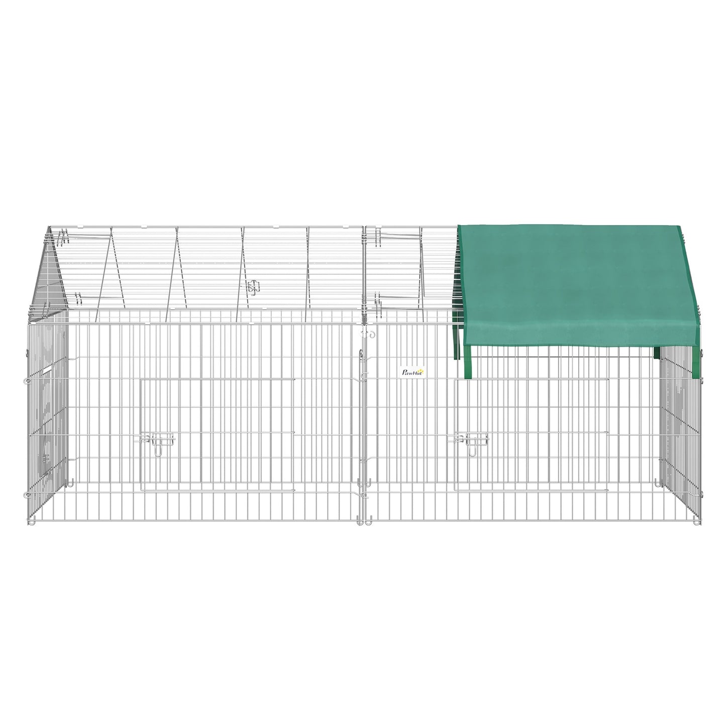 Playpen for guinea pigs outdoors with cover, steel frame