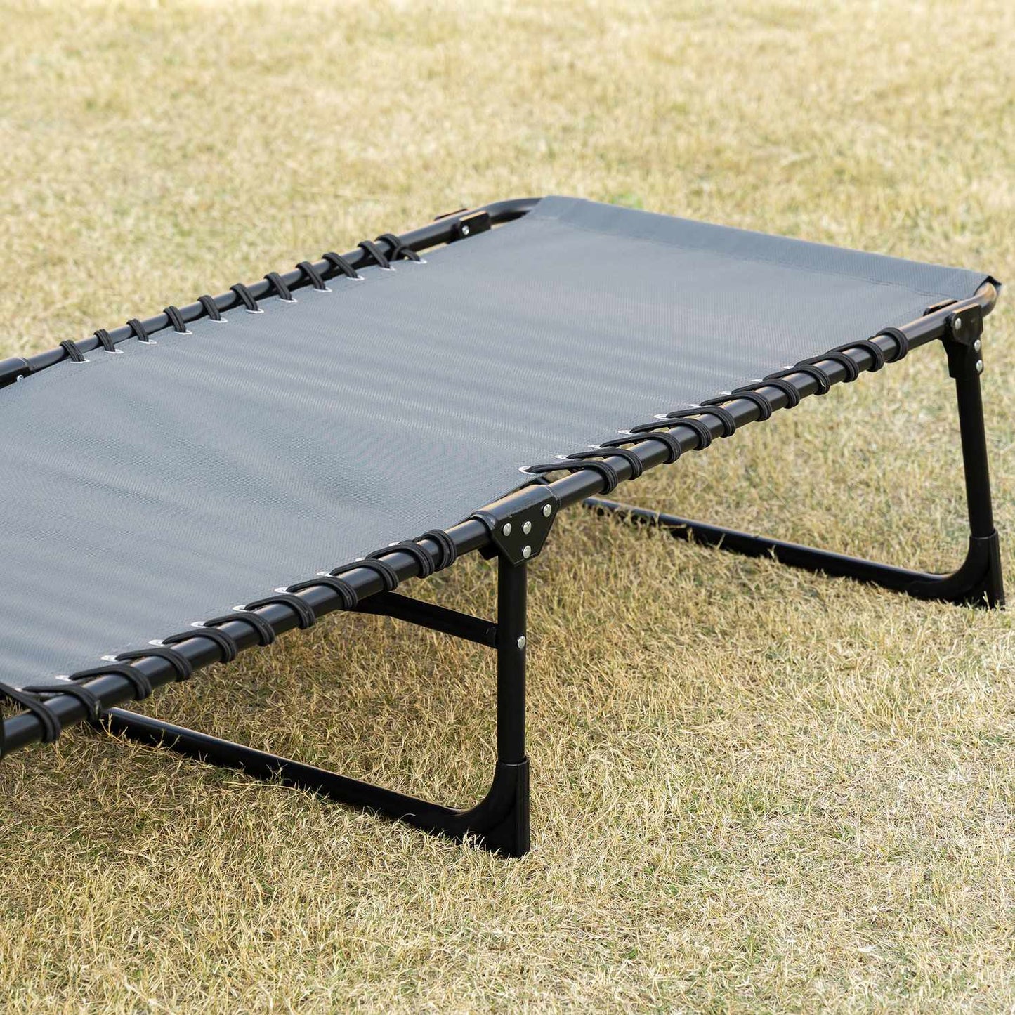 Folding sun lounger with cushion, adjustable, weatherproof