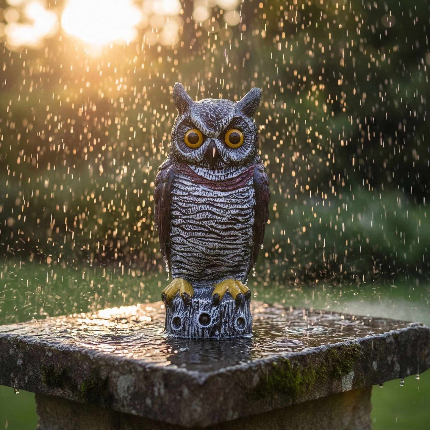 Owl Bird Deterrent Decoy, 34 cm, Realistic Design