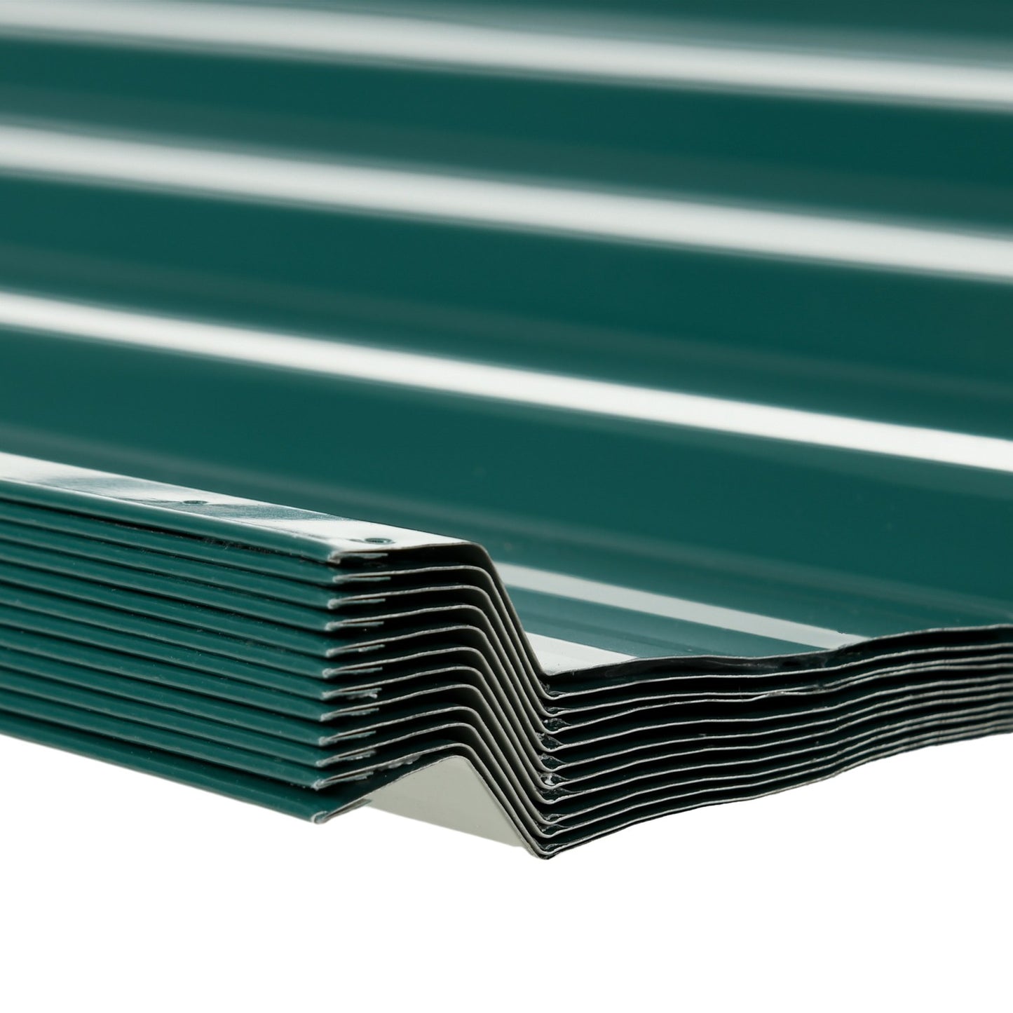 12-pack trapezoidal galvanized ceiling panels, 129 x 45 cm