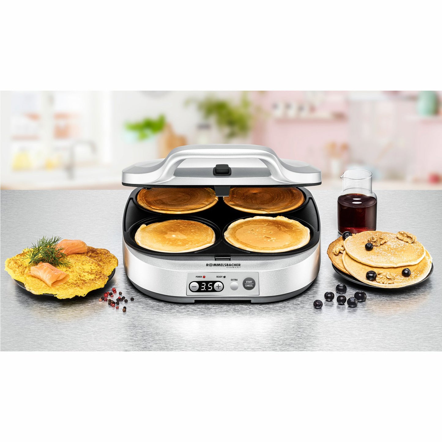 Pancake iron PC 1800 4 baking trays 1800W 3.5kg