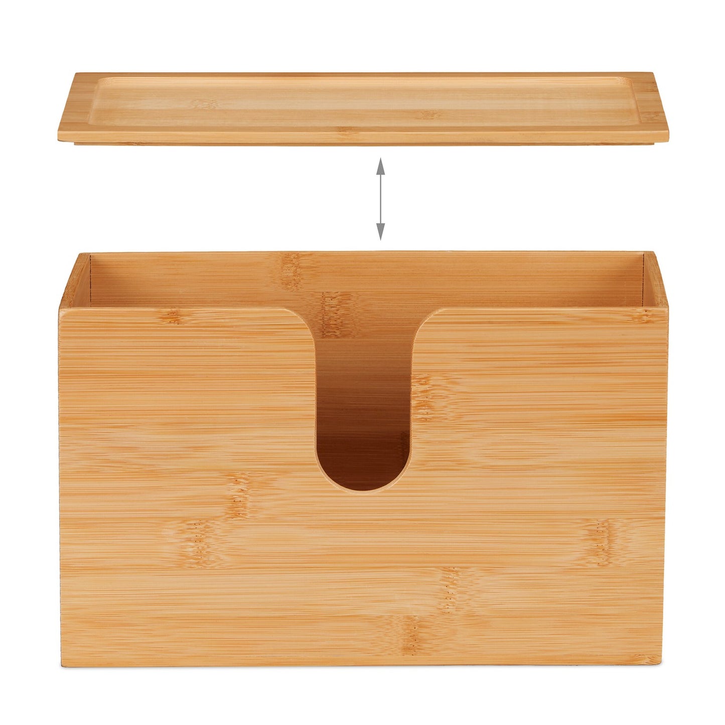 Paper Towel Dispenser Bamboo With Lid