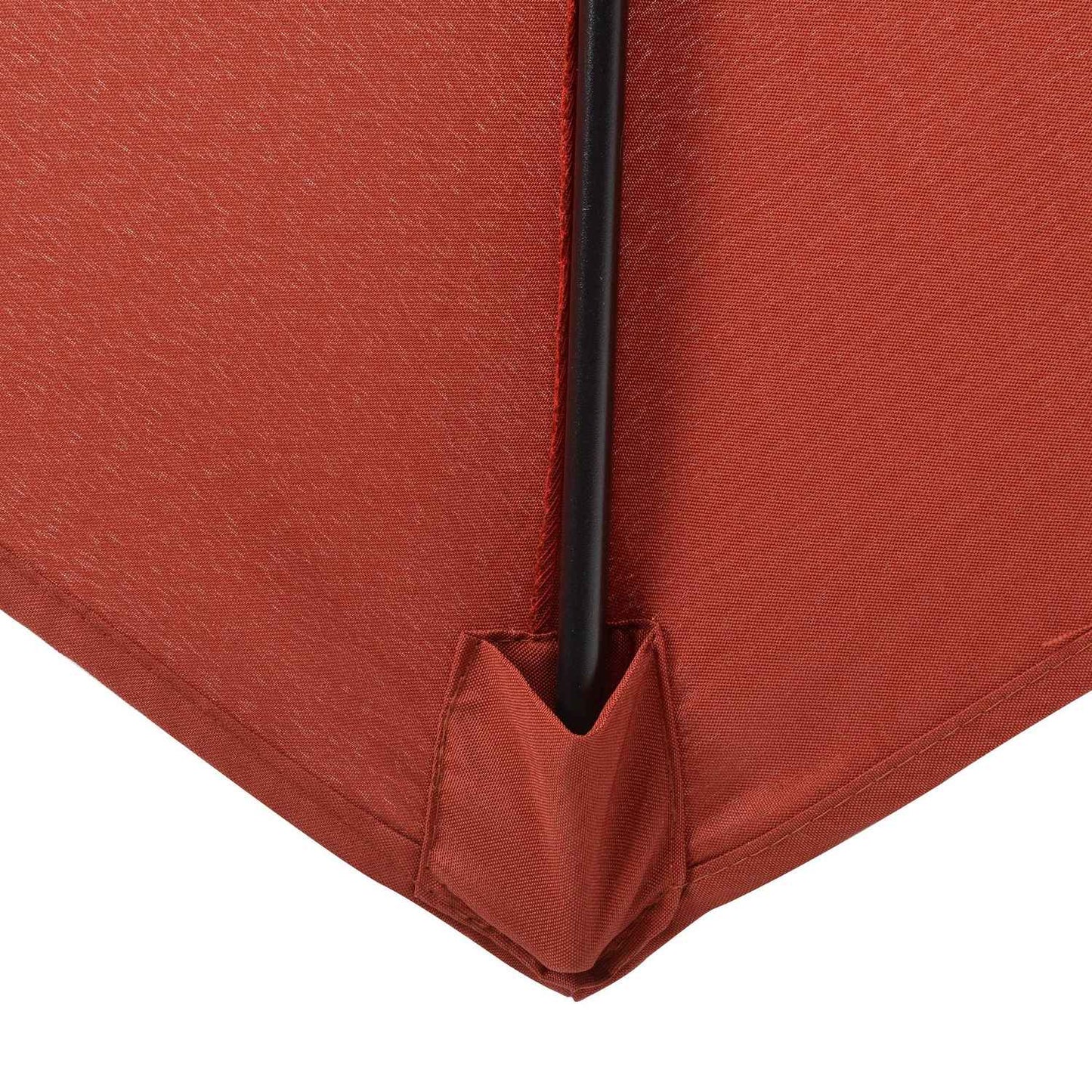 Rotating windproof parasol Ø196 cm - Burgundy sun protection