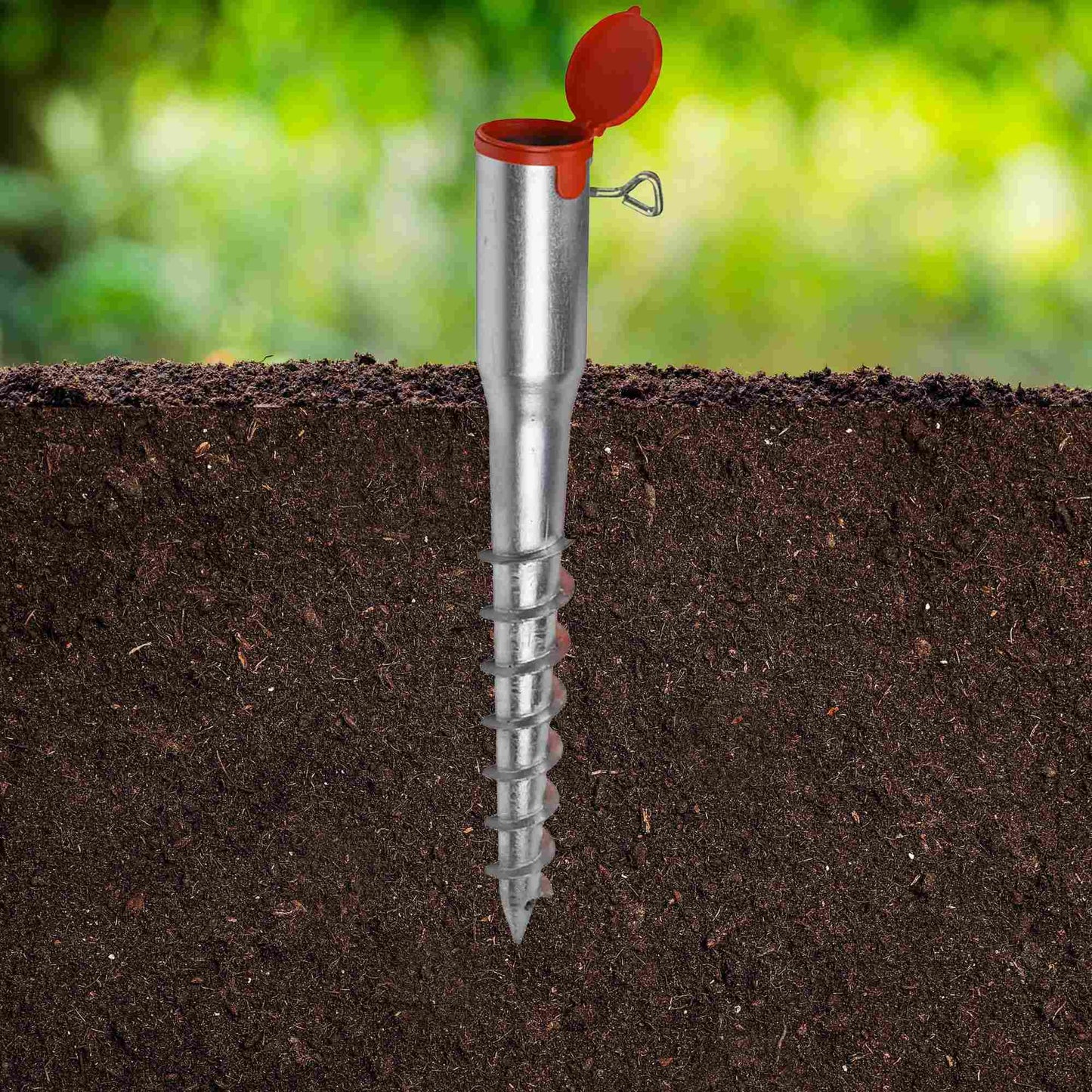 Parasol Ground Spike, Iron, Fits 26–65 mm Poles