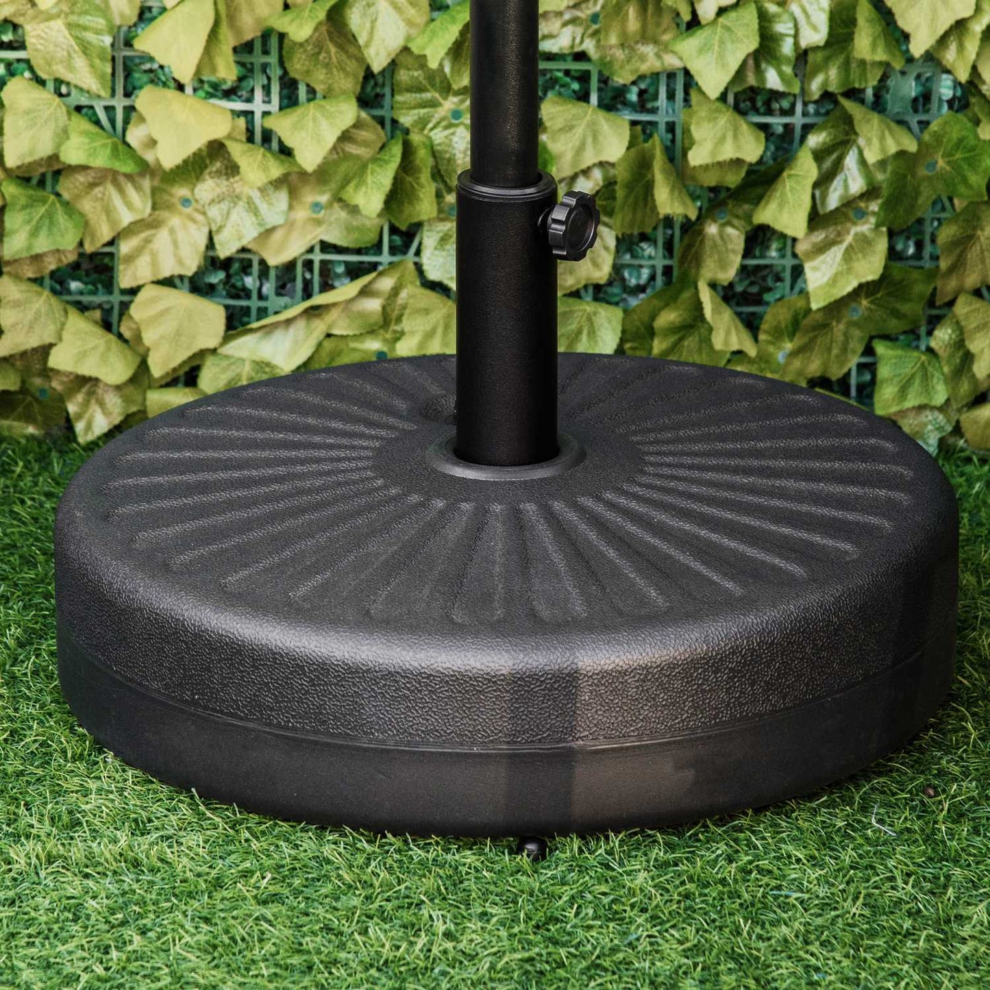Black cement parasol stand, 21-26Kg, Ø38-51mm