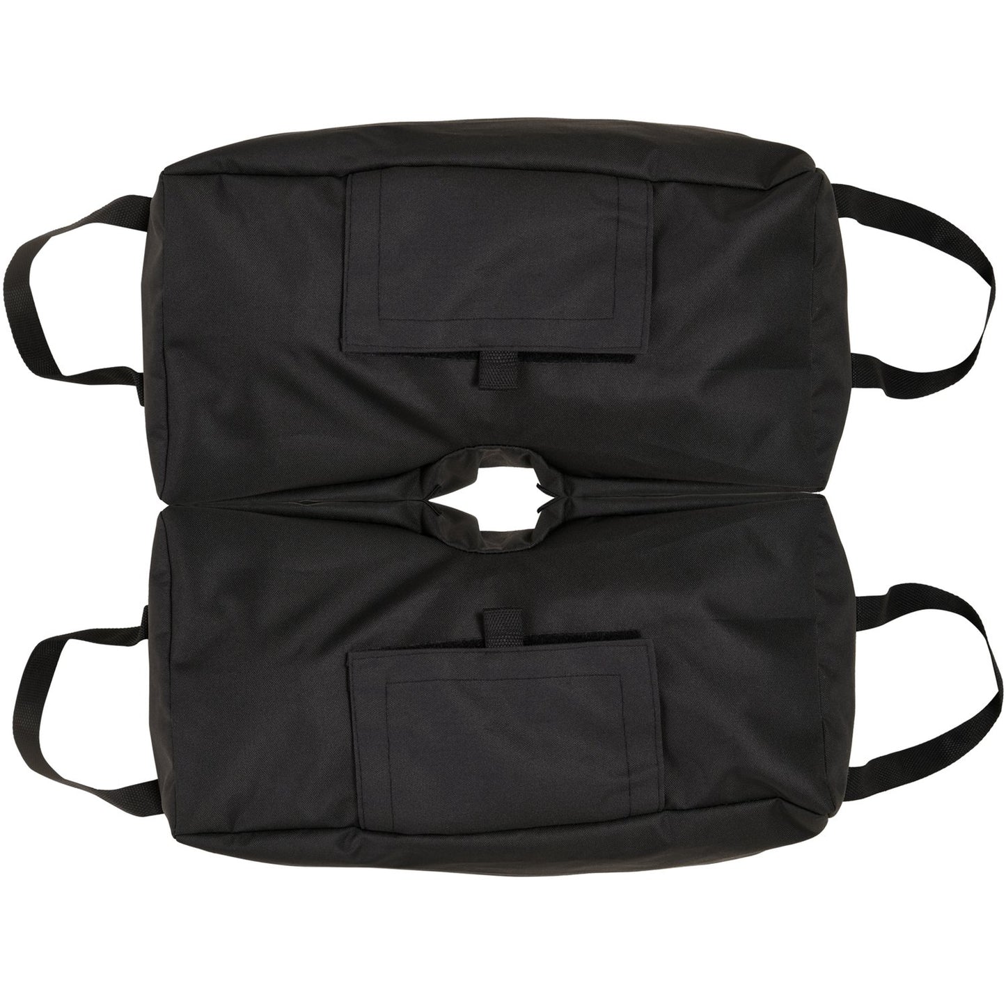 Parasol stand with shovel - 50 kg fillable sandbags, black