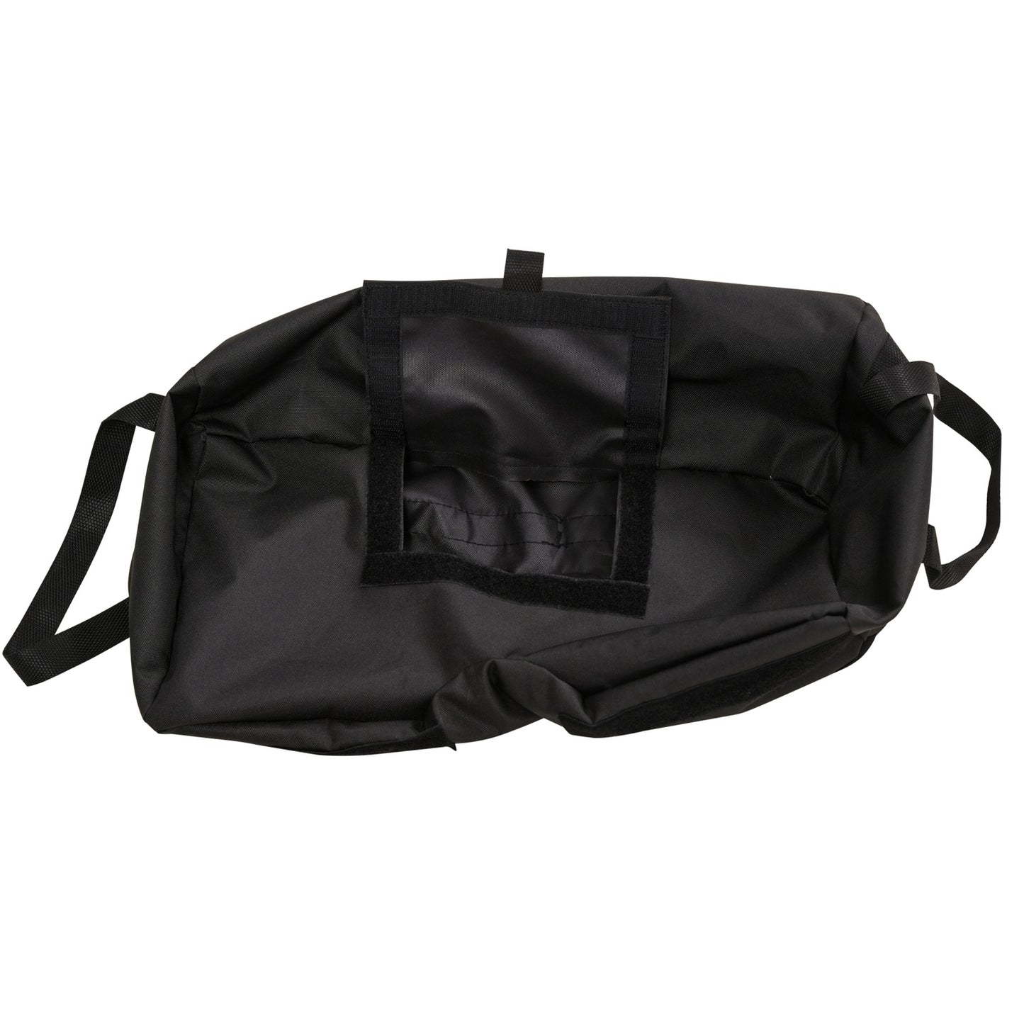 Parasol stand with shovel - 50 kg fillable sandbags, black
