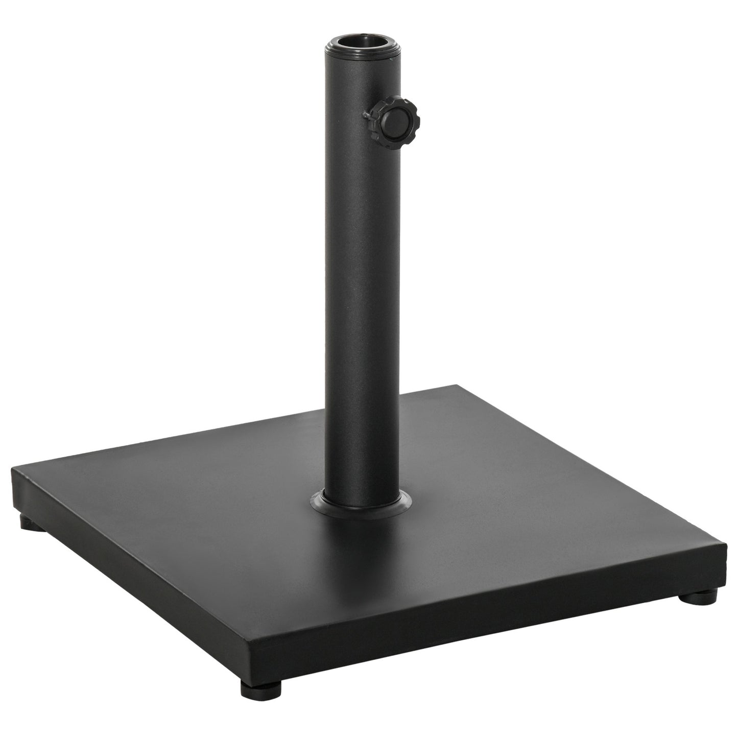 Black Metal & Cement Umbrella Base, 13 Kg, Fits Ø35-48 Mm