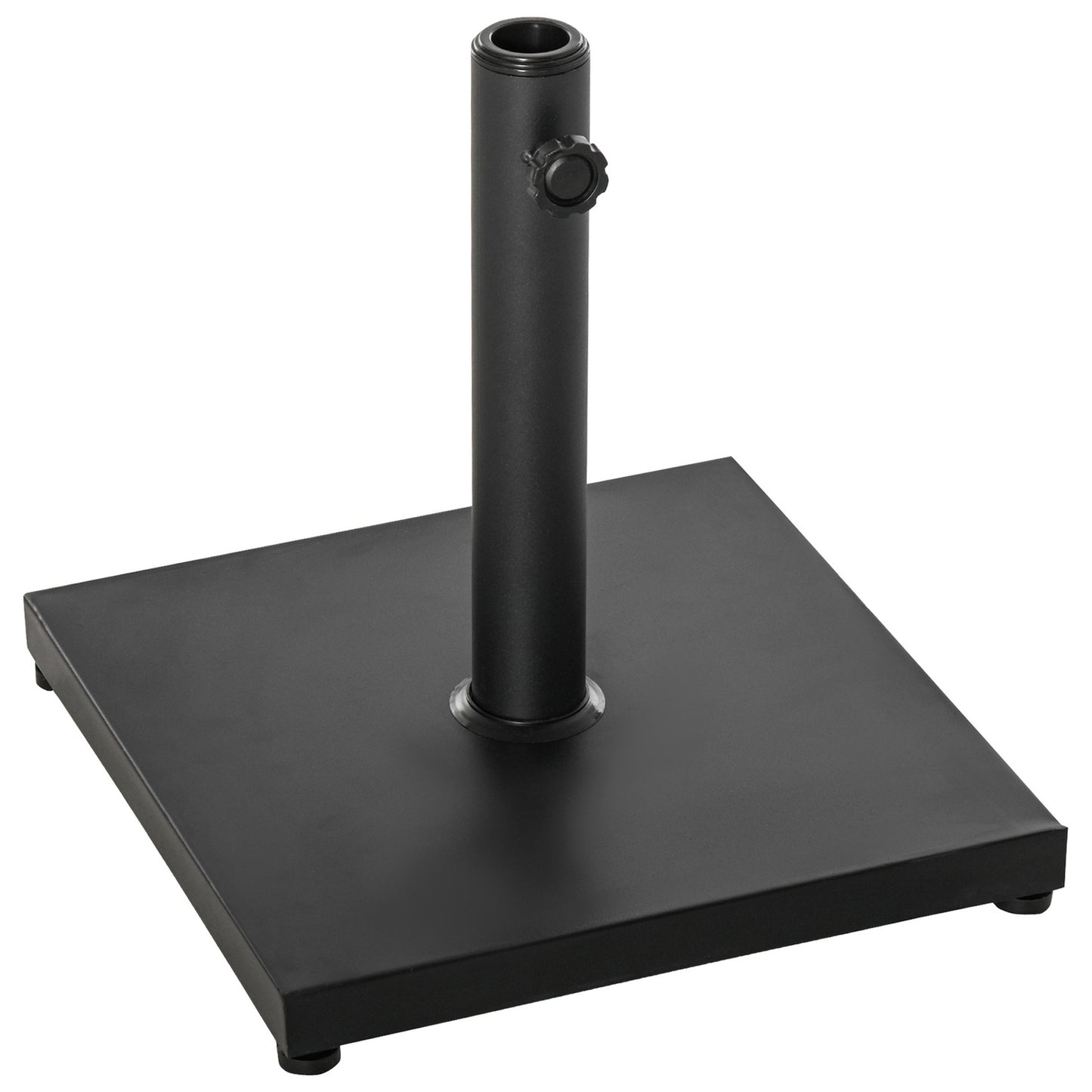 Black Metal & Cement Umbrella Base, 13 Kg, Fits Ø35-48 Mm
