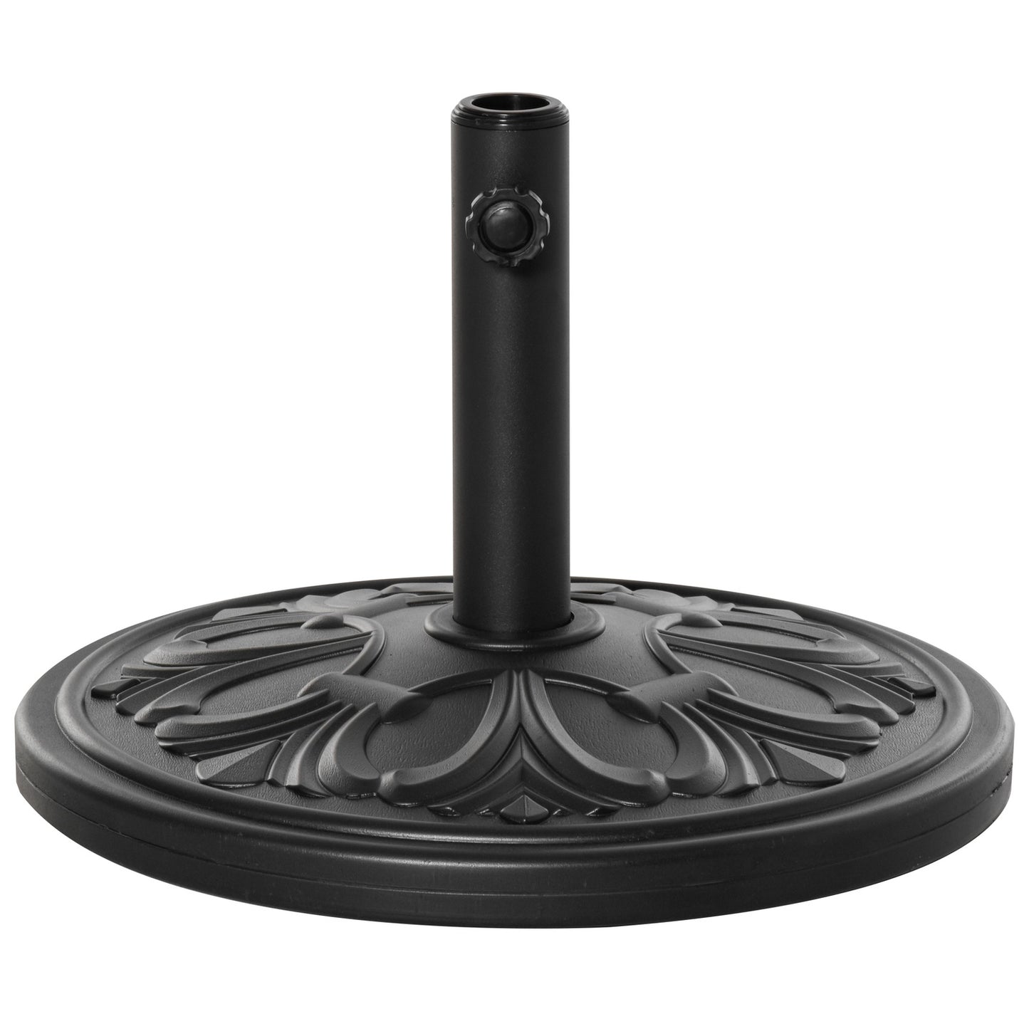 Antique black umbrella base, 13 kg, plastic and cement