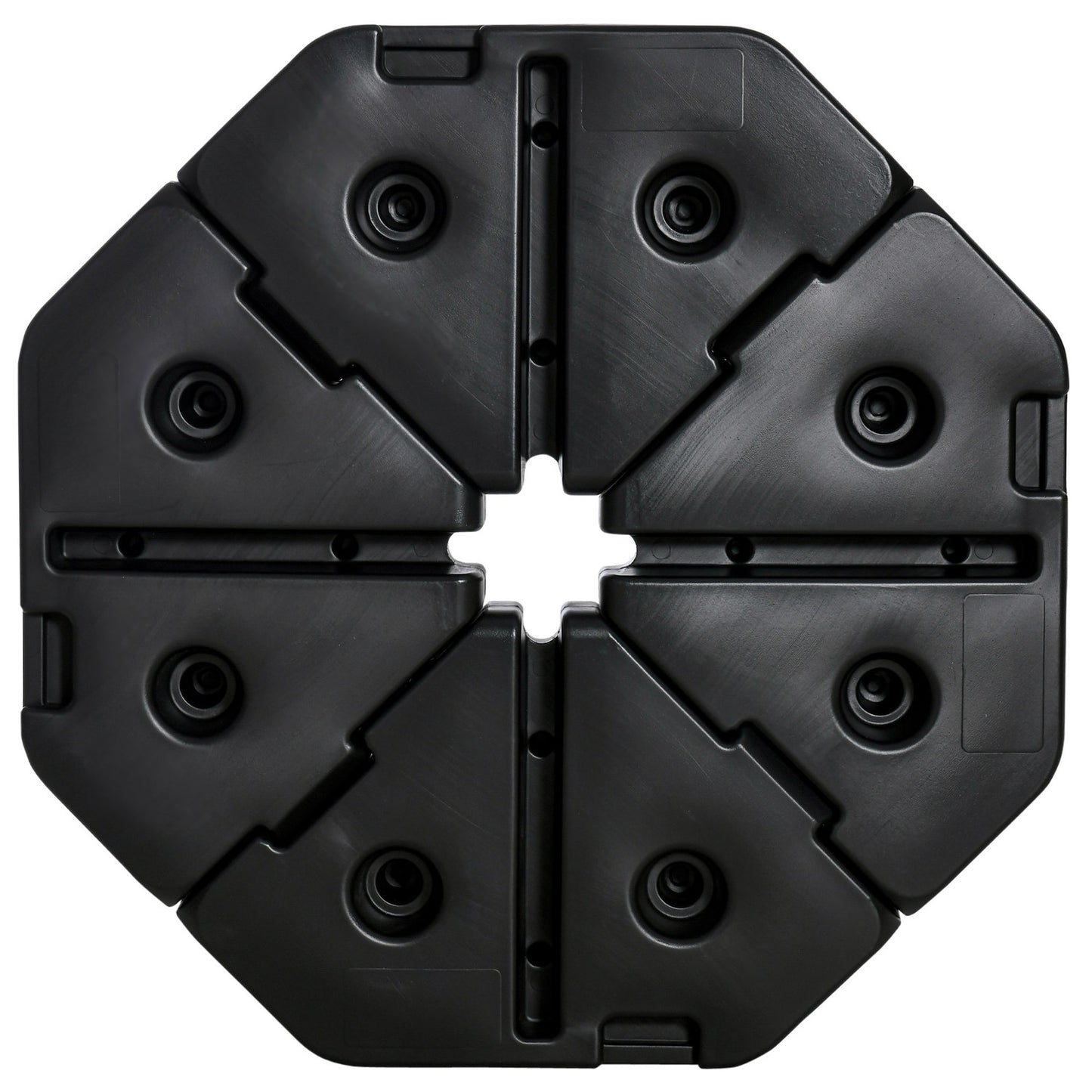 Umbrella weight base, 4-part Heavy-Duty HDPE, 140 kg capacity