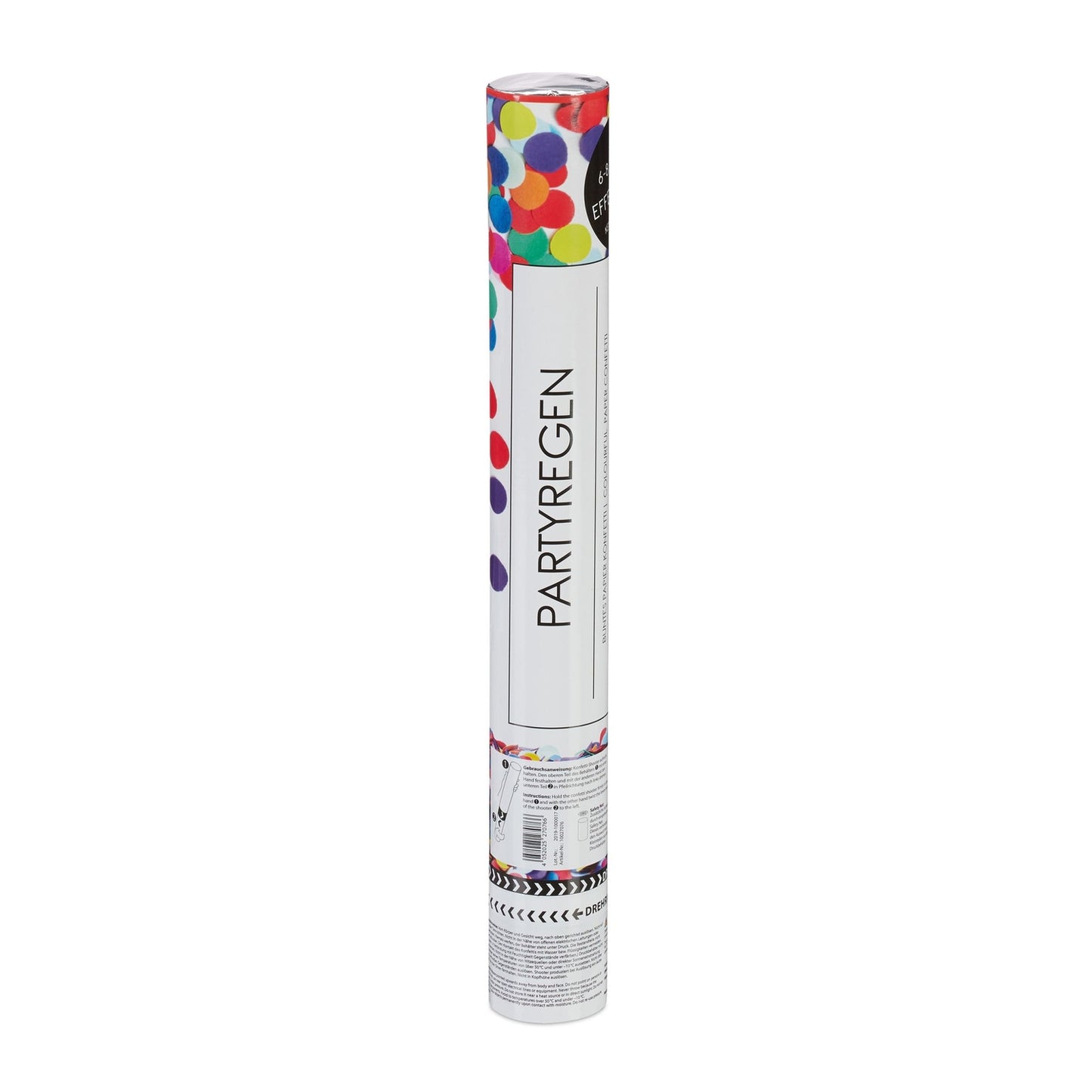 Party Poppers, 12 Pack, 40 cm, Colorful Confetti