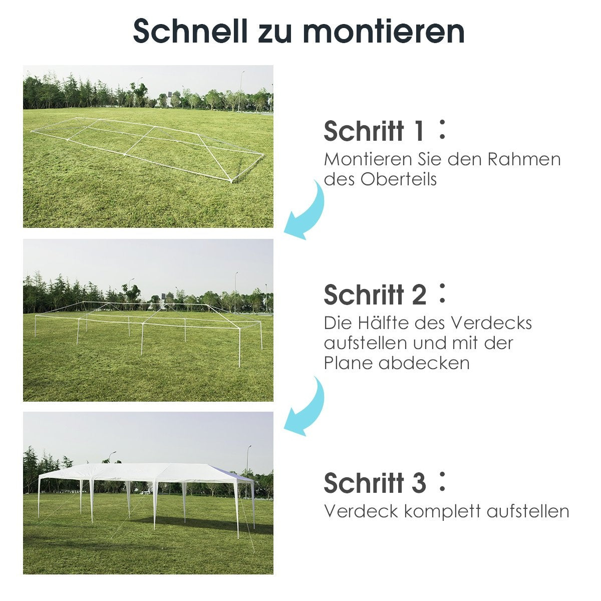 Party Tent 3m x 9m Waterproof Outdoor Gazebo White