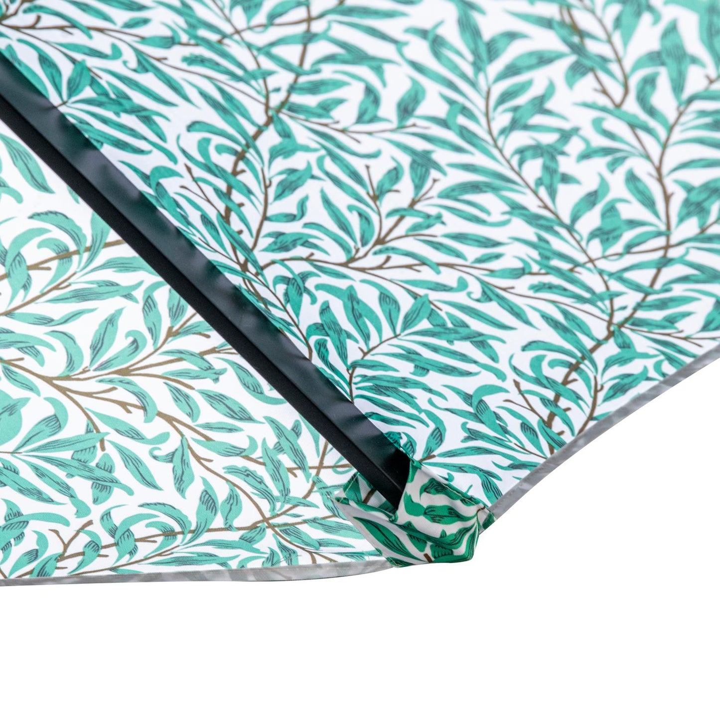 Large green patio umbrella with metal pole - Ø292 cm