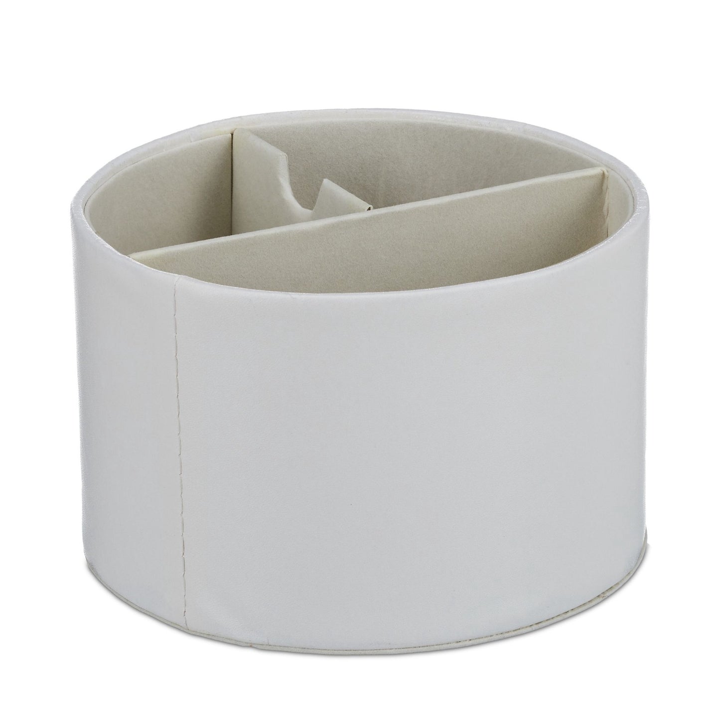 Pen holder round leather look
