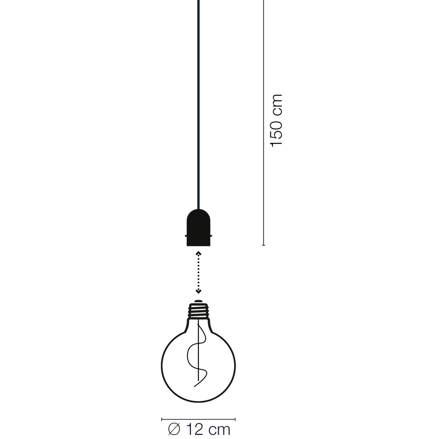 Penny Pendant lamp Gravity + DecoBulb XL Smoke