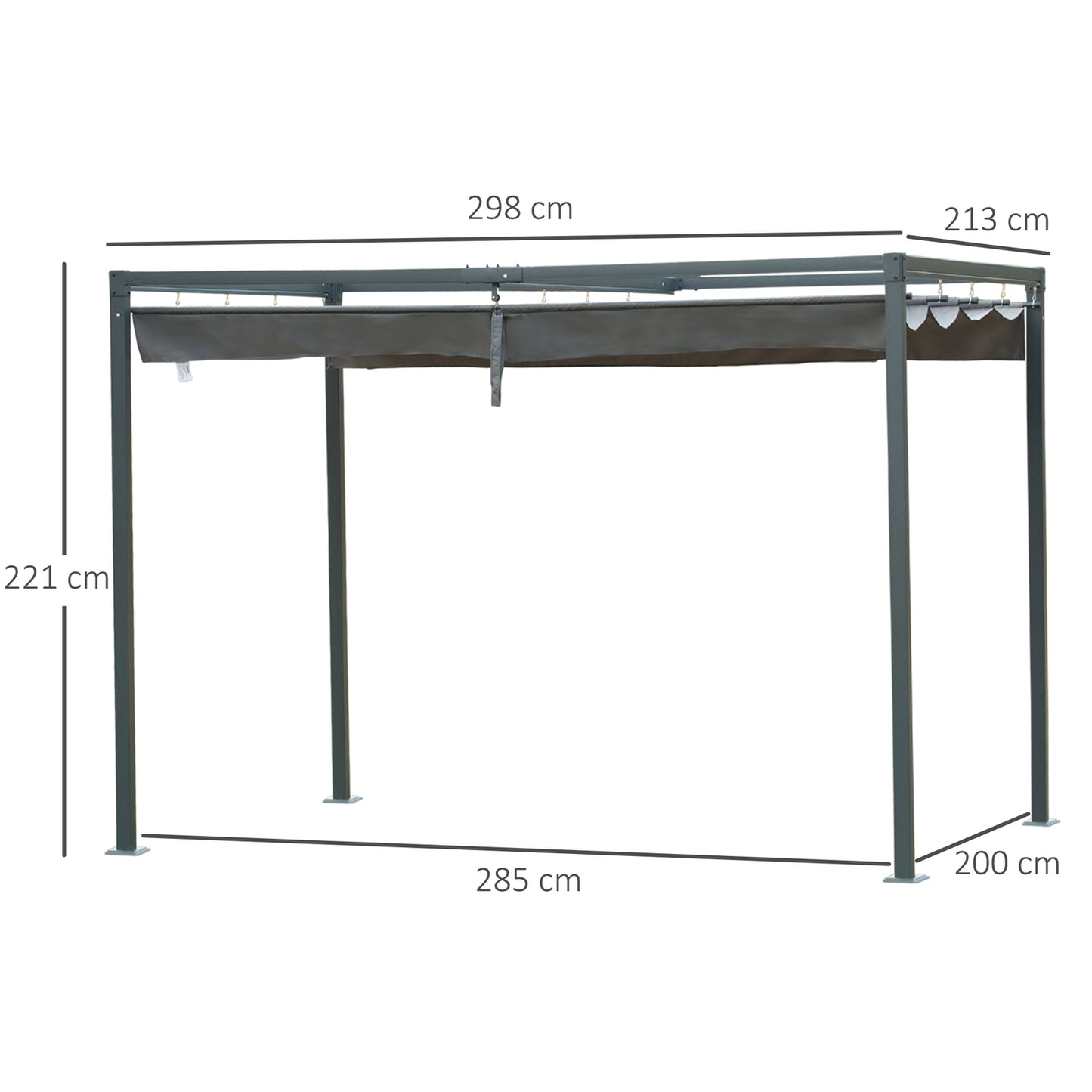 Sliding roof Pergola Gazebo - Weatherproof patio roof