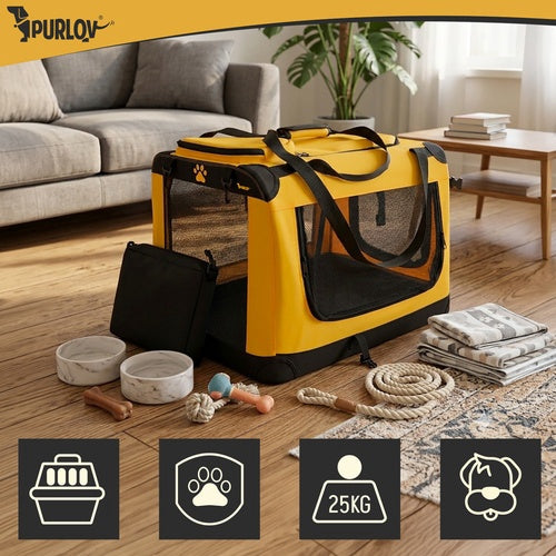 Pet Carrier Bag, Foldable, 60x42x44cm, Up to 25kg