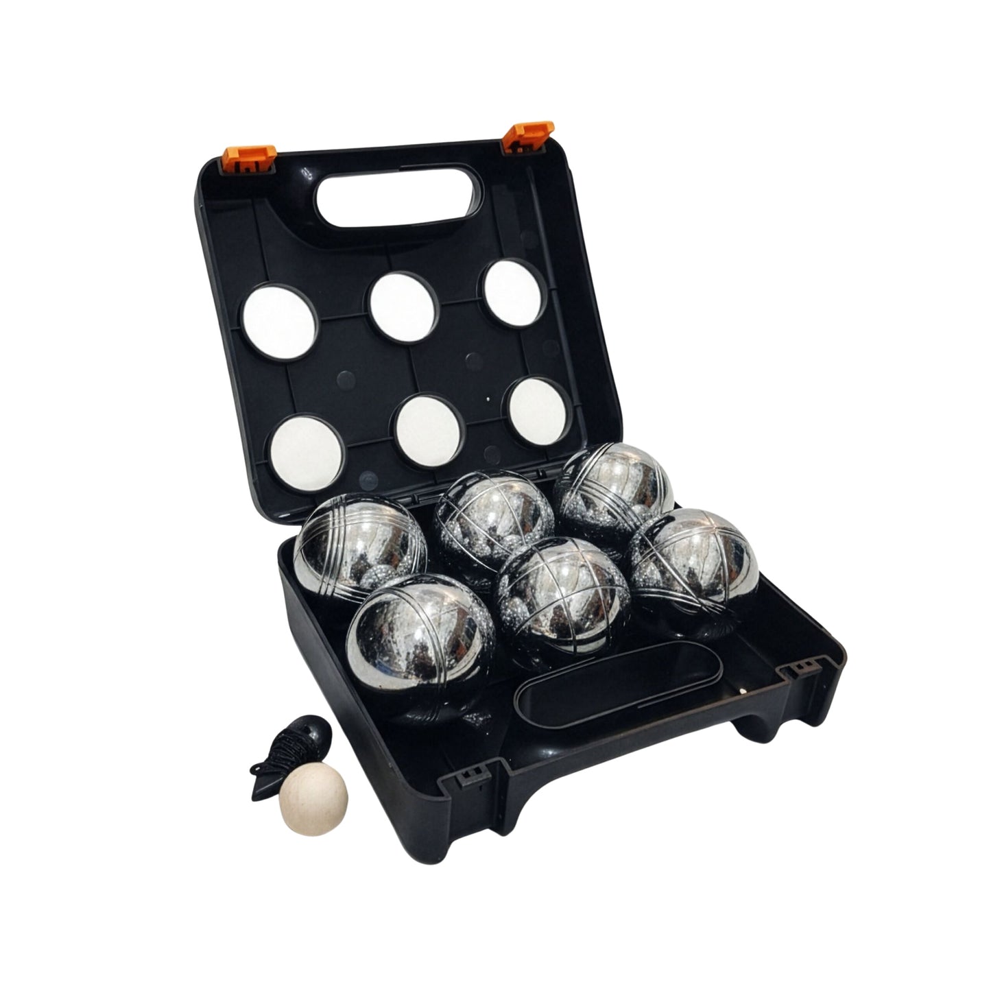 Petanque Boules Set, 6 Balls with Case & Accessories