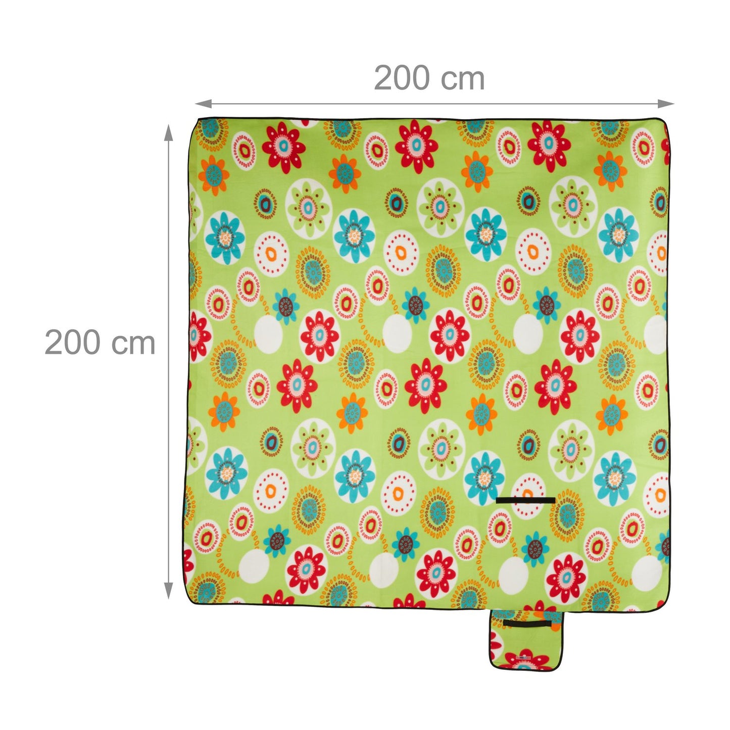 Picnic blanket 200 x 200 cm floral