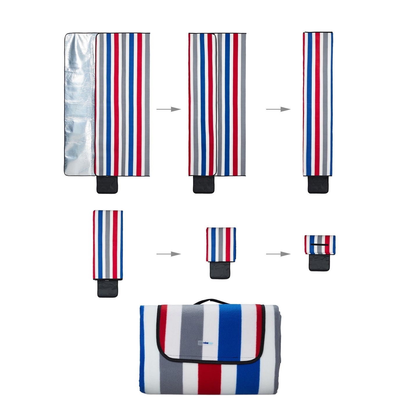 Picnic blanket 300 x 200 cm striped