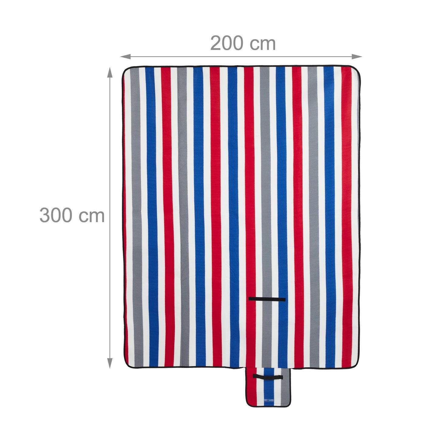 Picnic blanket 300 x 200 cm striped
