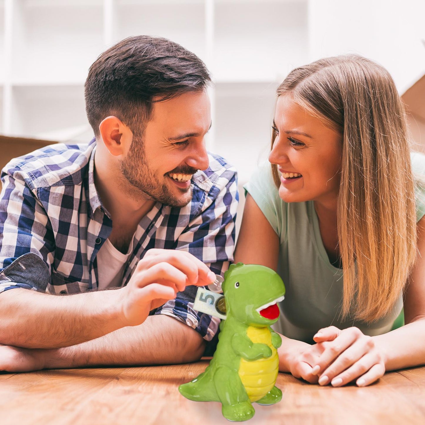 Piggy bank dinosaur