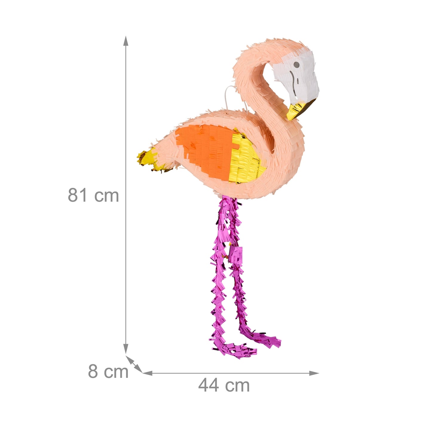 Pinata flamingo with club and mask