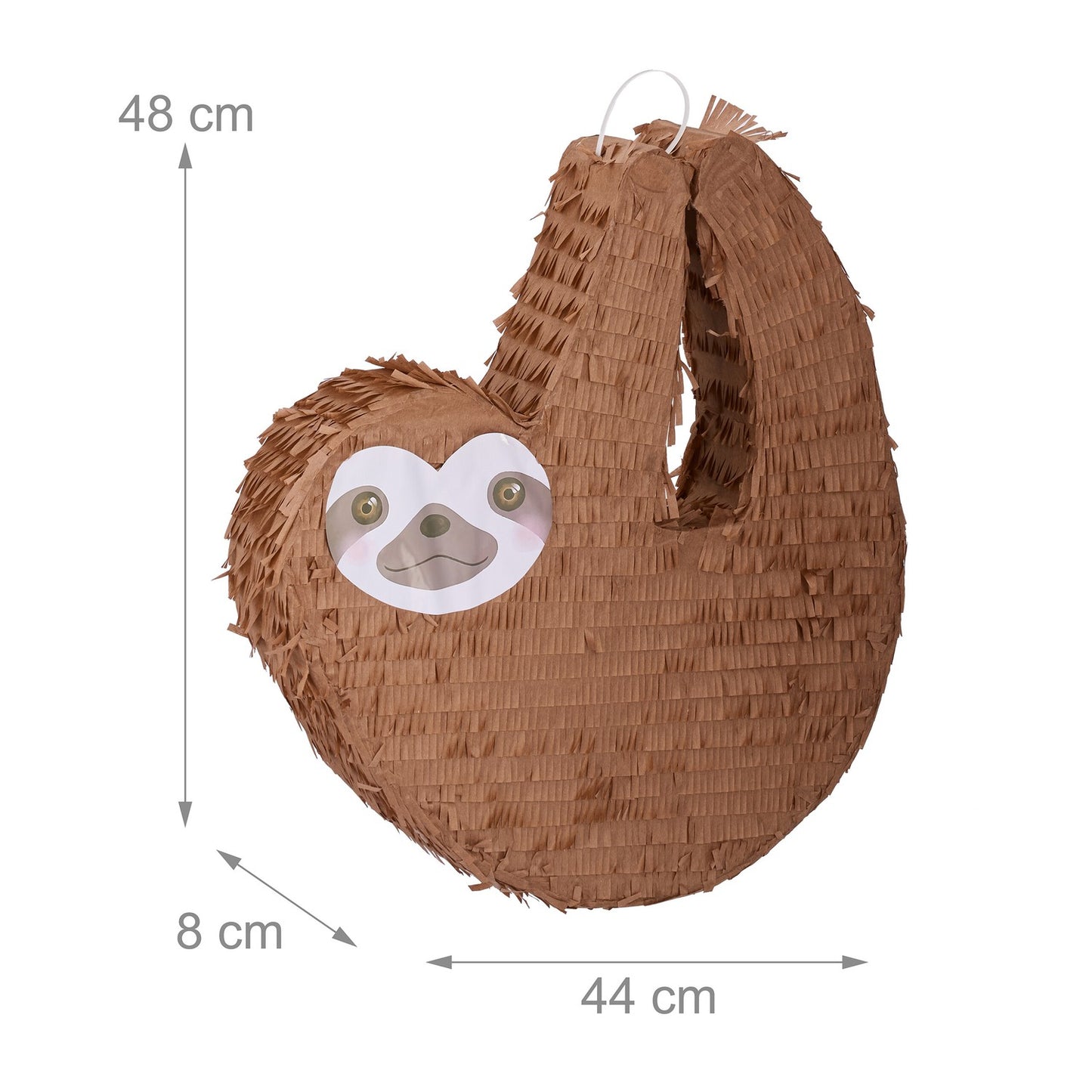 Pinata sloth with club and mask