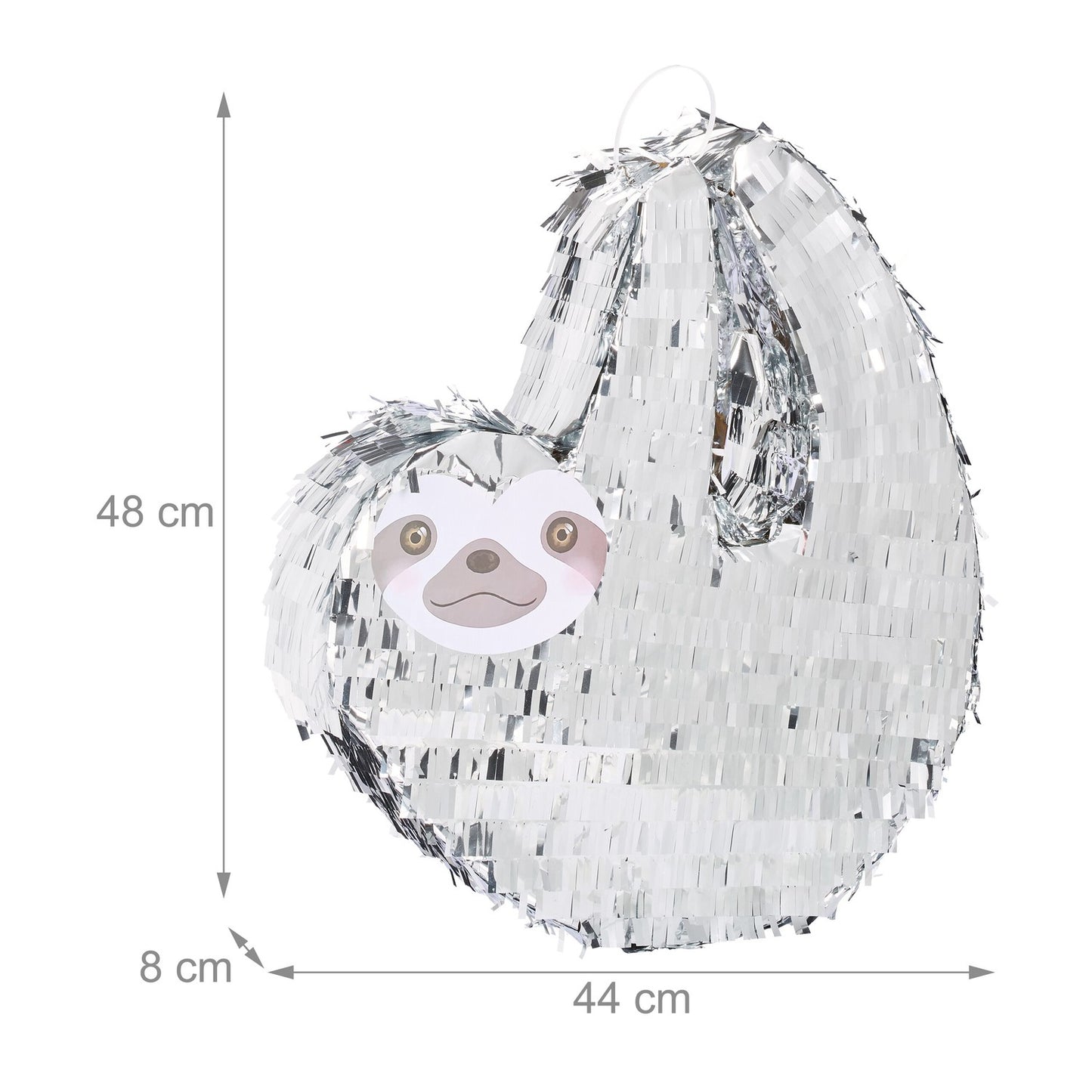 Pinata sloth with club and mask