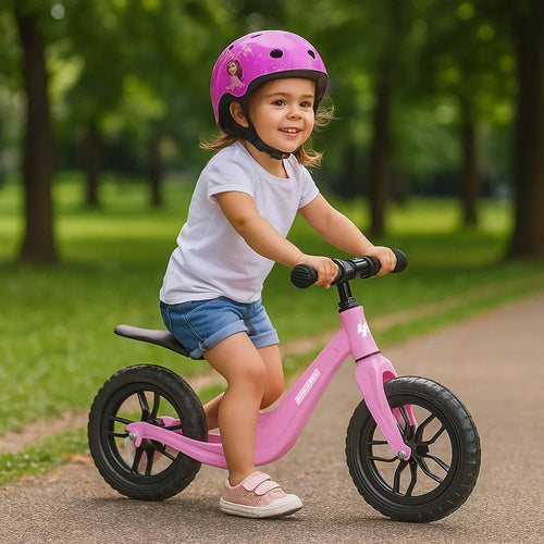 Pink Balance Bike for Kids, Lightweight and Durable