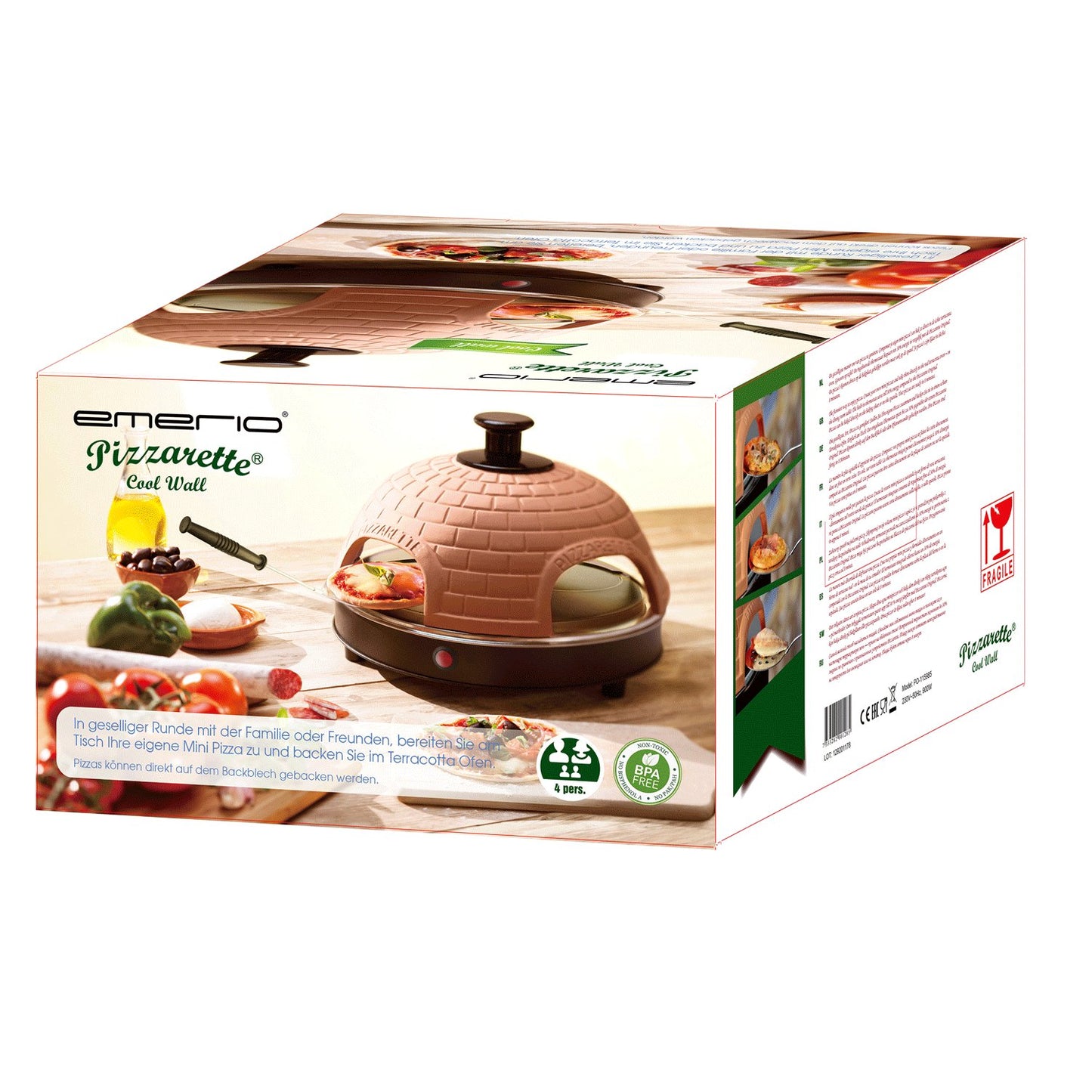 Pizza Maker Terracotta incl. 4 pizza shovels