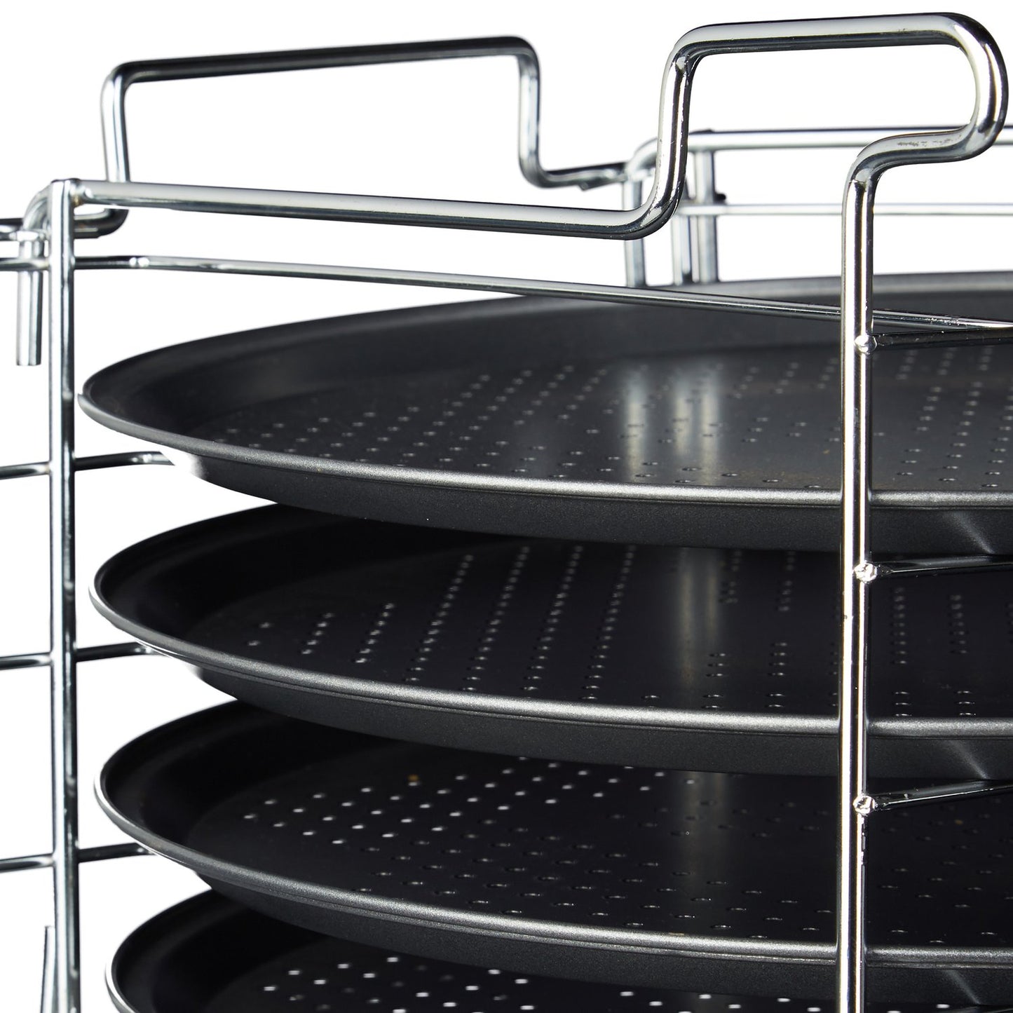 Pizza plate set of 4 with stand