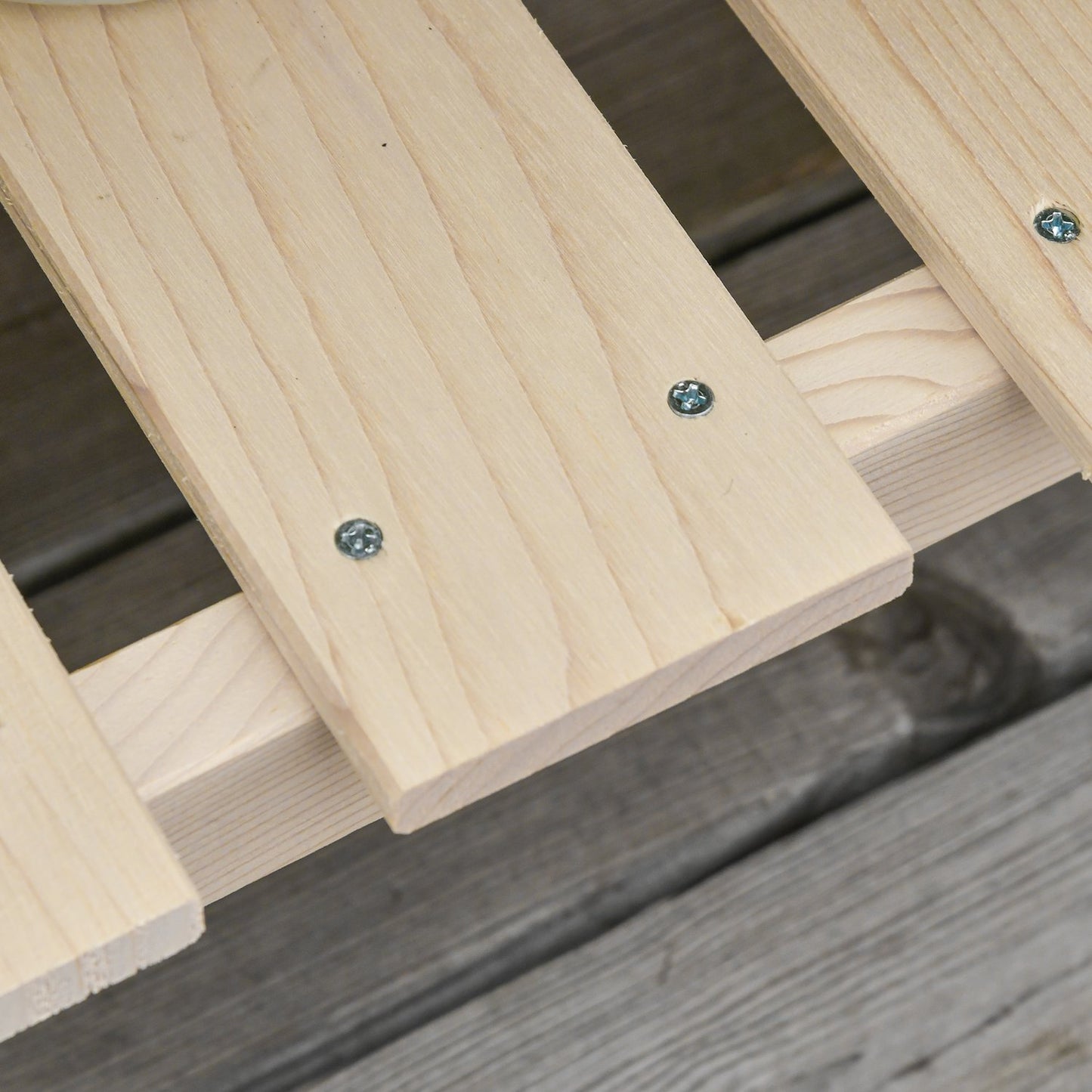 Adjustable spruce garden table with hooks - 100x40x140 cm