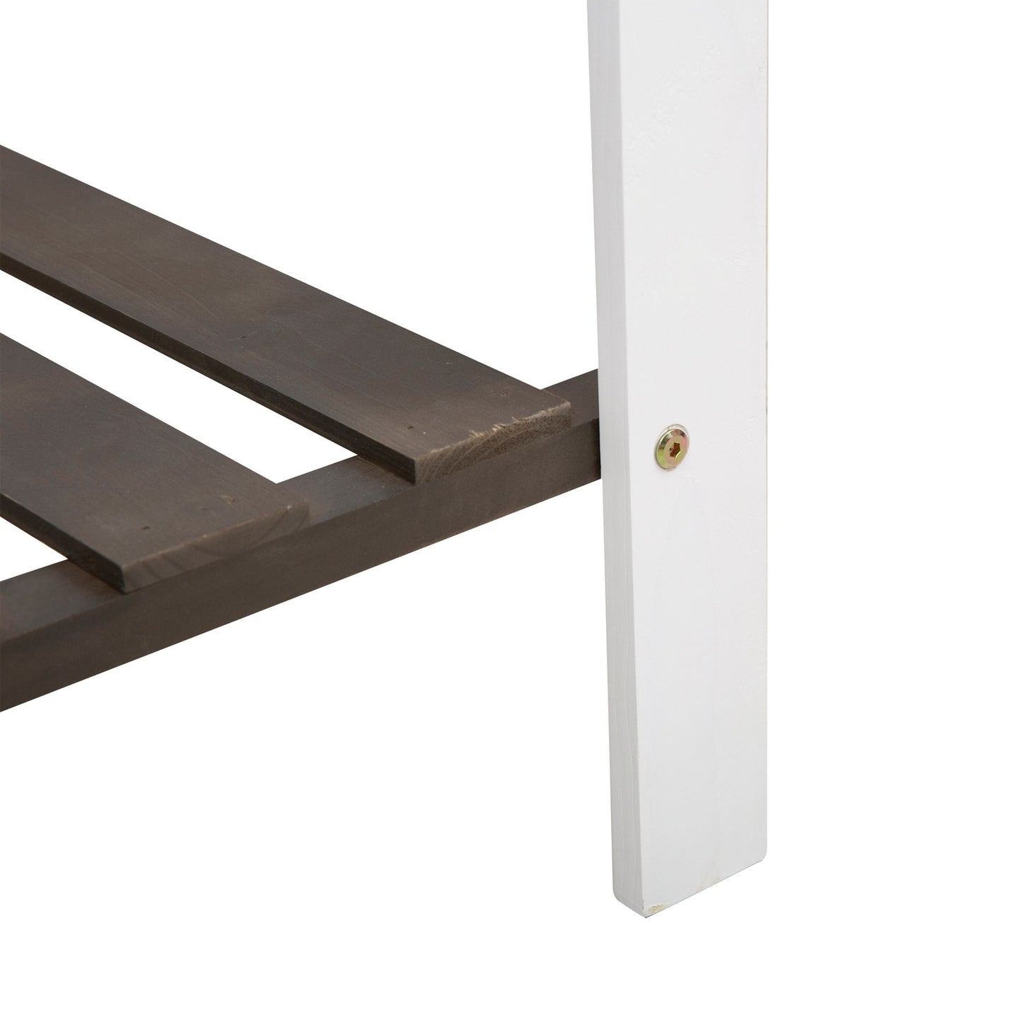 Wooden garden plant table with shelf - spruce wood, 119x57x89cm