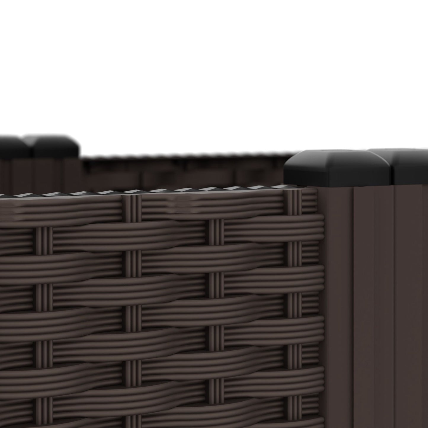 Planter box in rattan look