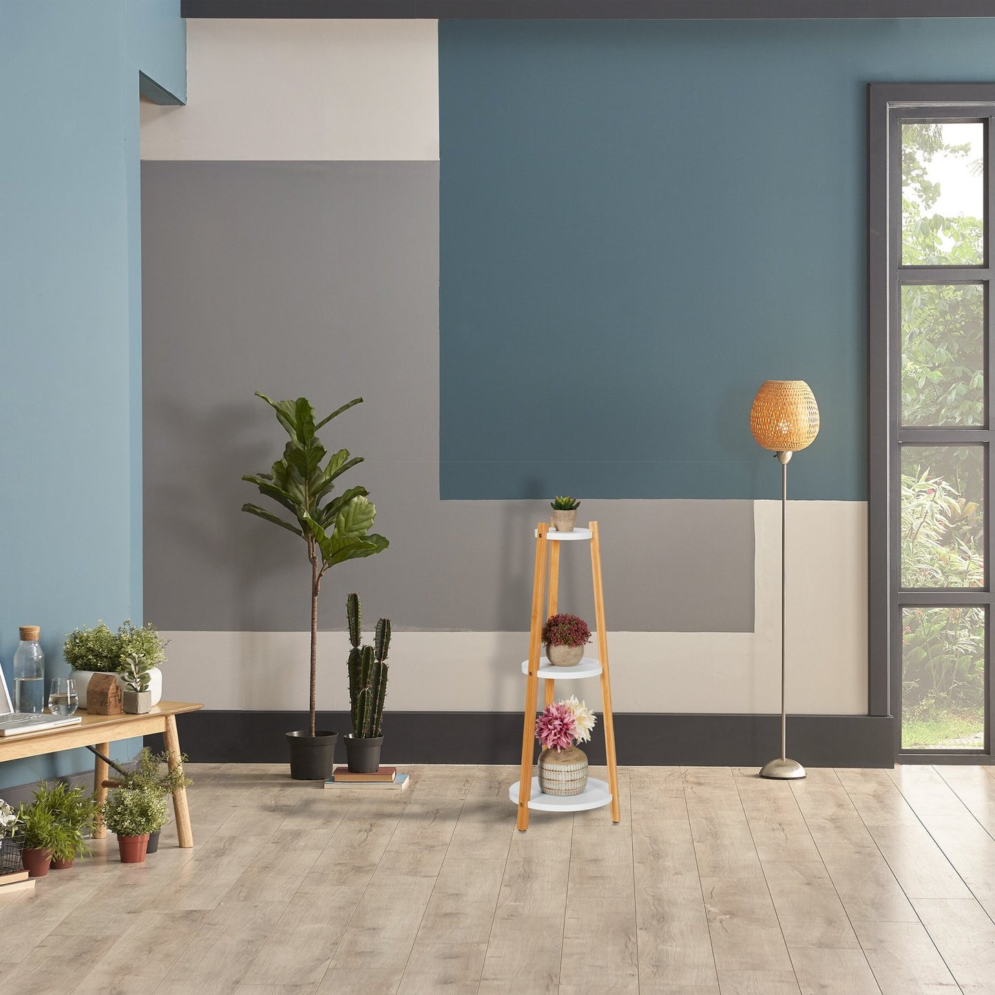 Plant stand with 3 shelves