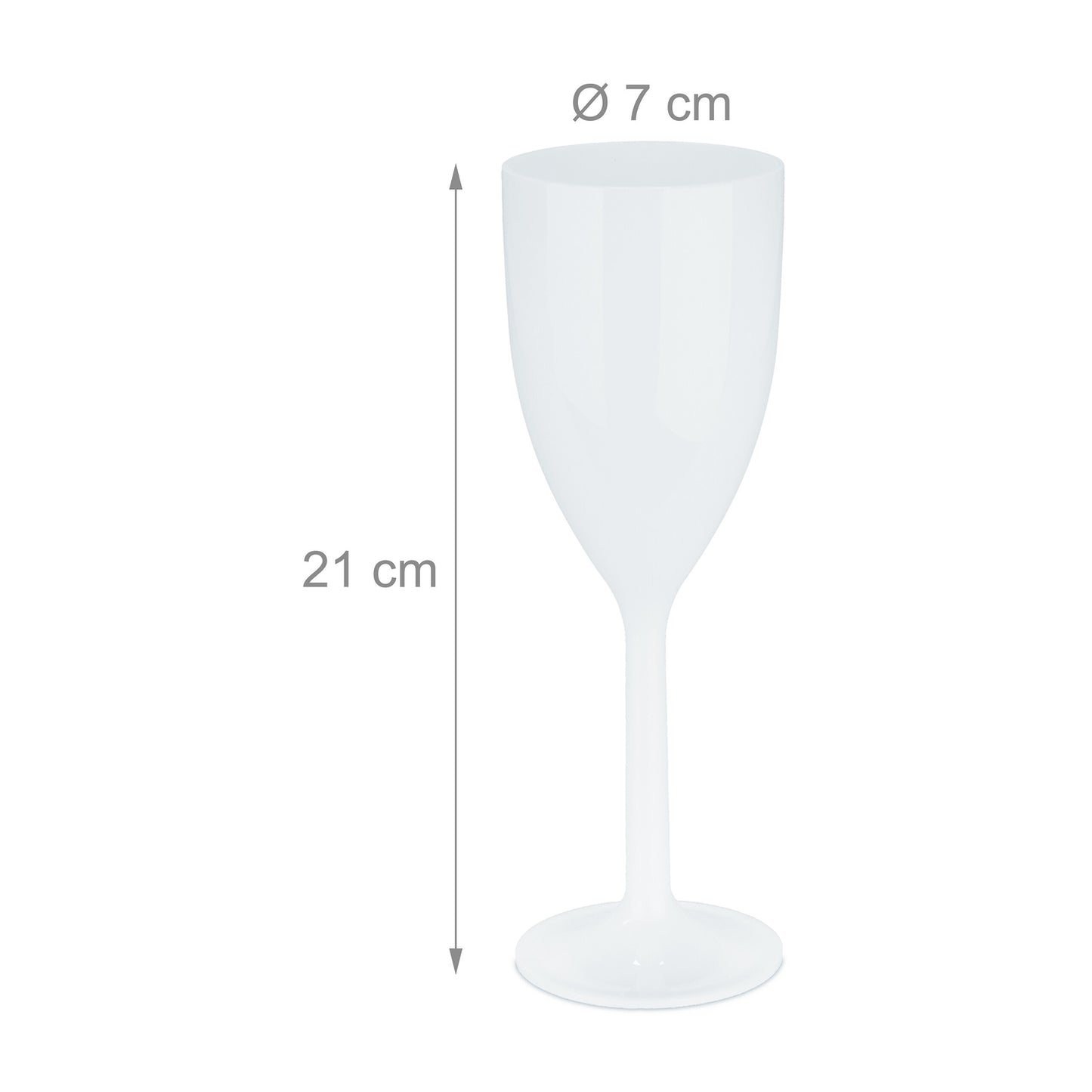 Plastic wine glasses, set of 6