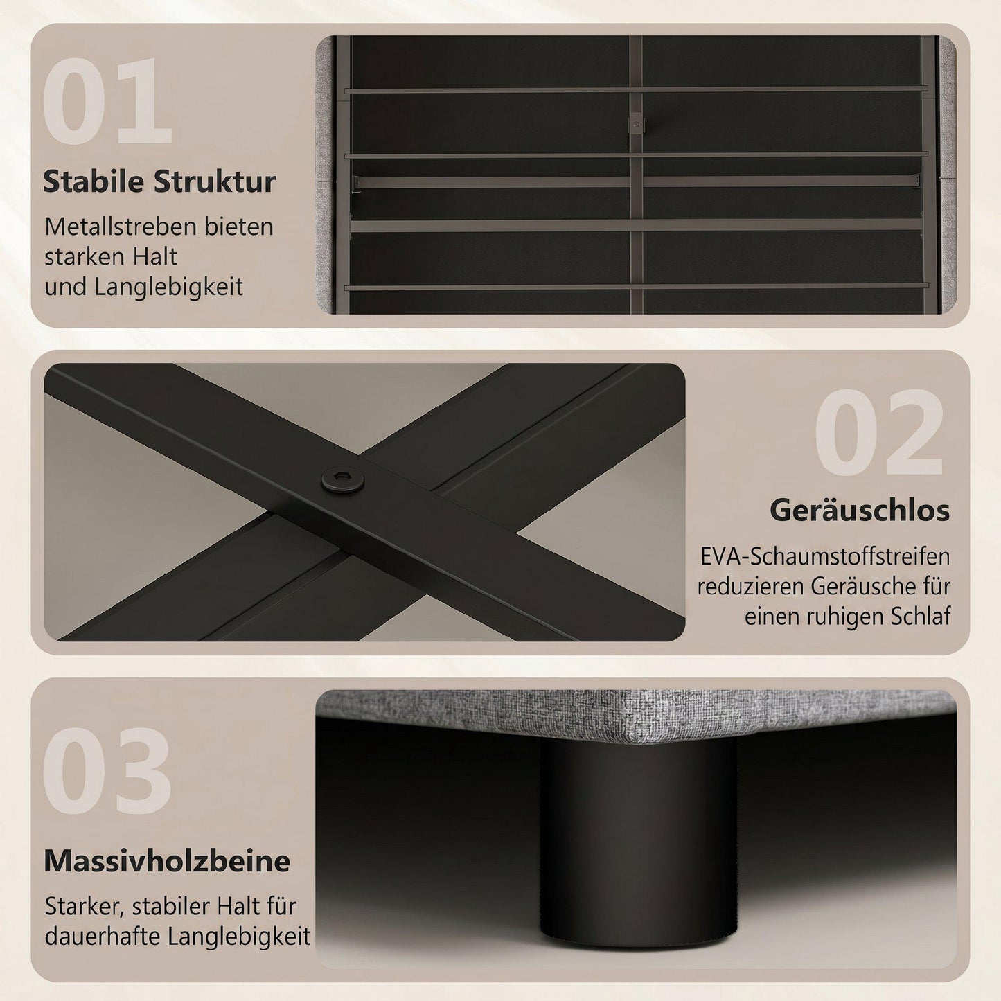 Platform Bed Frame 140x200 cm with Storage & LED Lights
