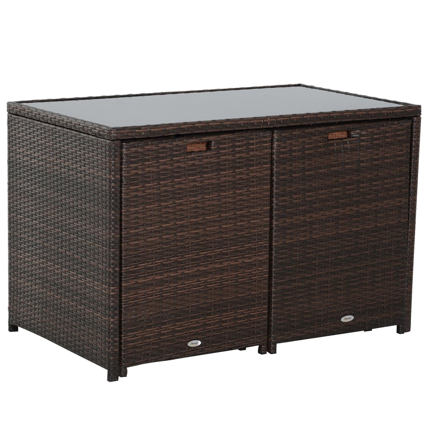 5-piece garden furniture in poly rattan - weatherproof